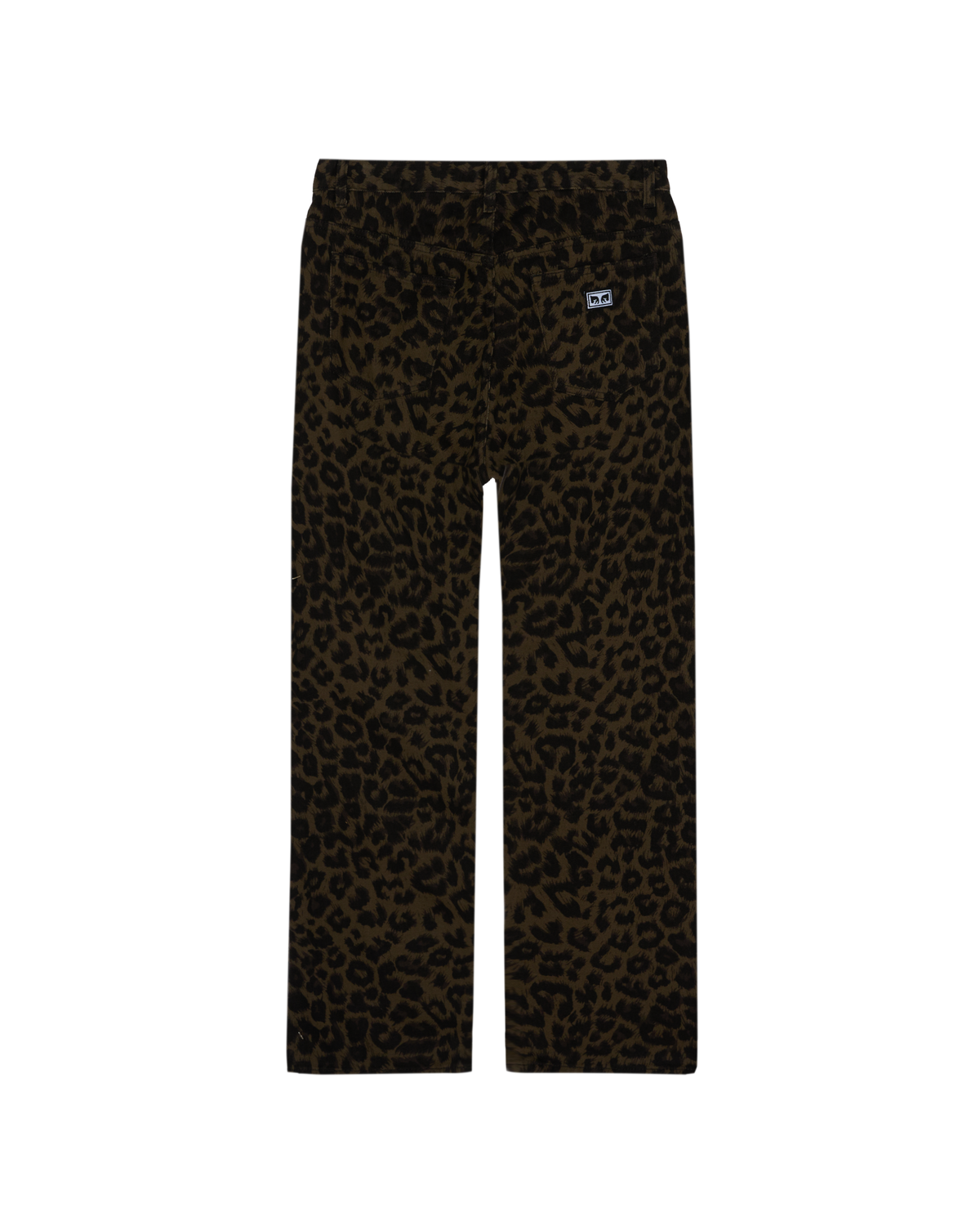 STUDDED BOXCAR STRAIGHT LEG DENIM - DARK LEOPARD