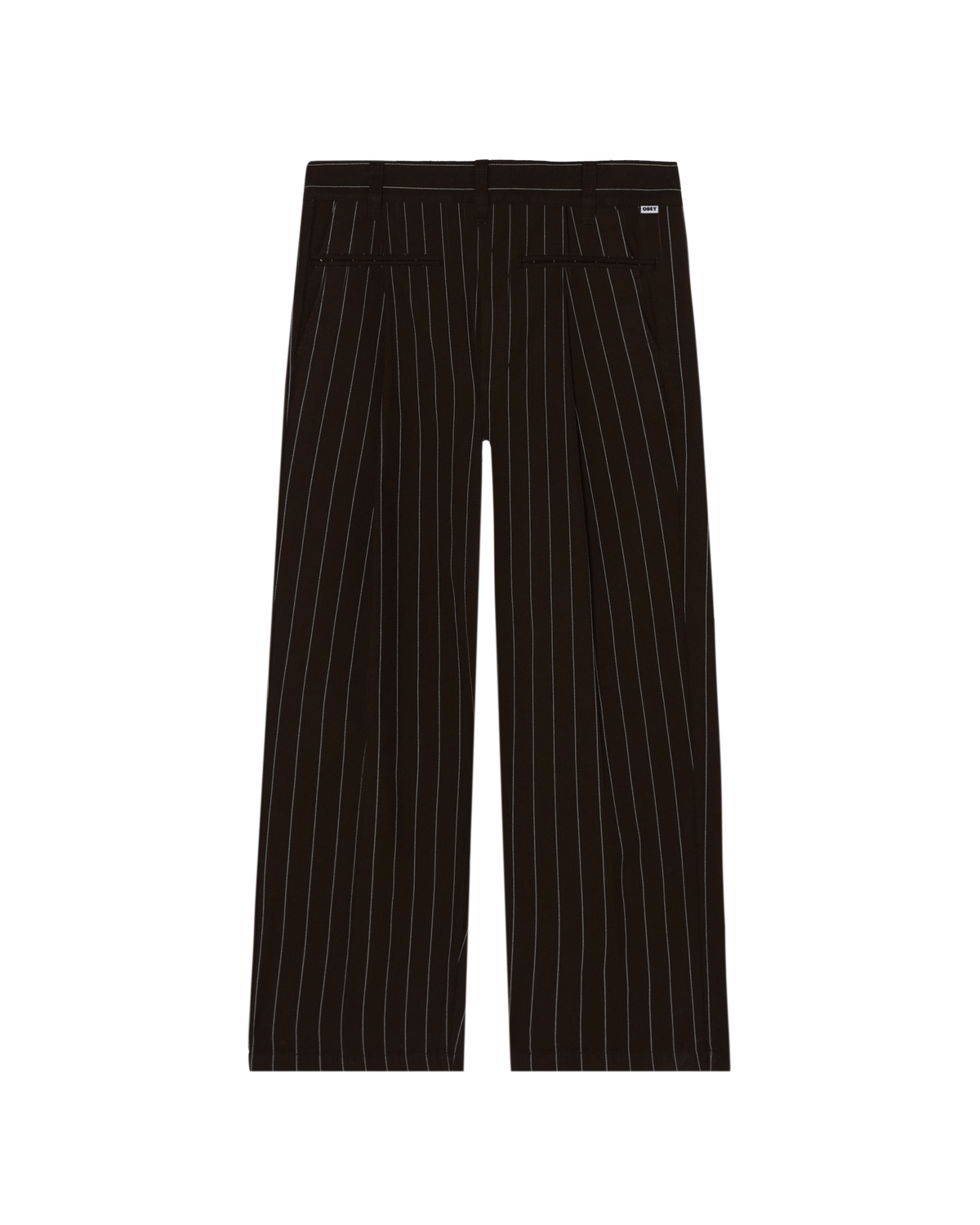 DEAN STRIPE PLEATED PANT - CARBON PINSTRIPLE