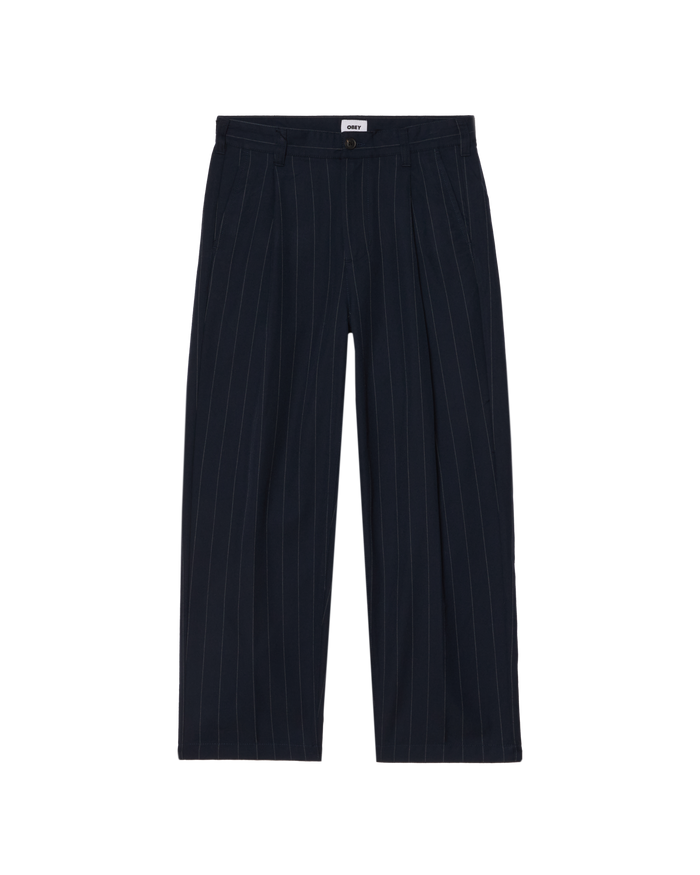 DEAN STRIPE PLEATED PANT - MIDNIGHT NAVY MULTI