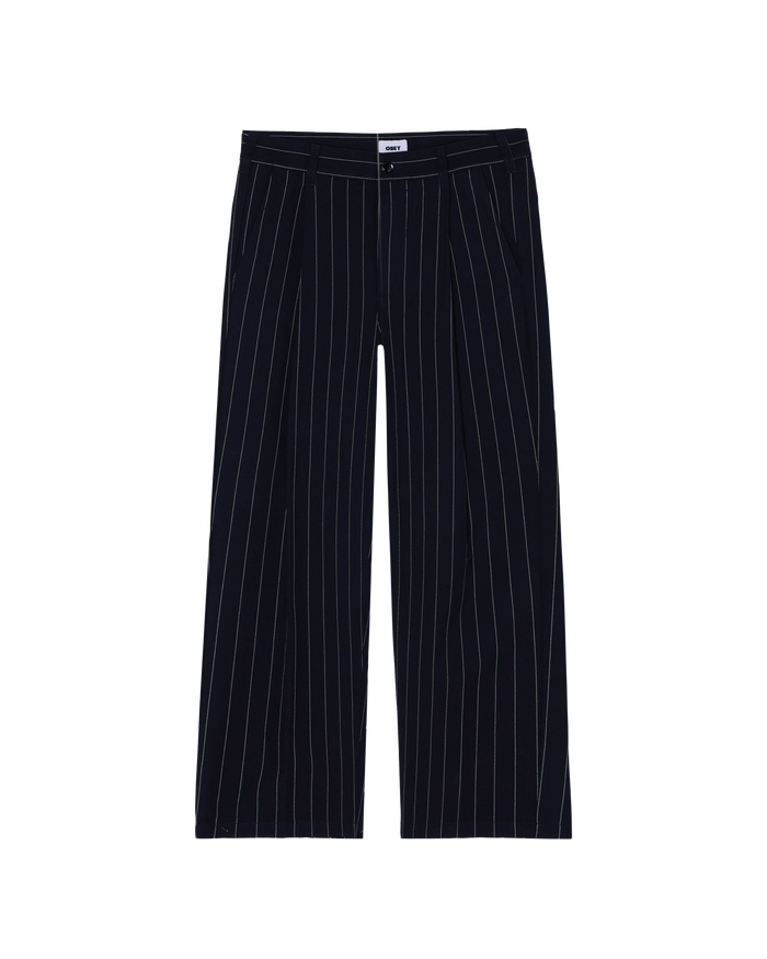 DEAN STRIPE PLEATED PANT - NAVY PINSTRIPE