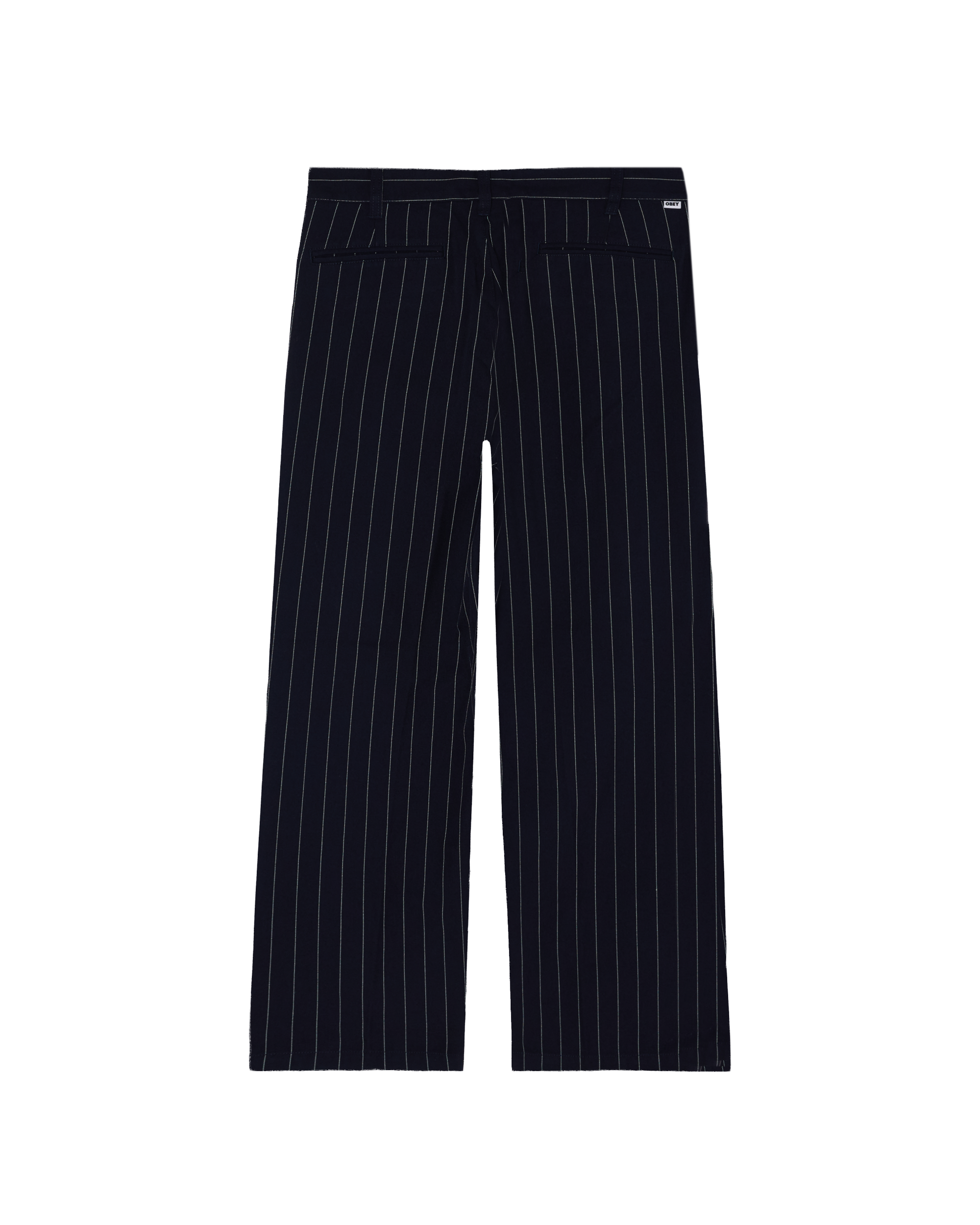DEAN STRIPE PLEATED PANT - NAVY PINSTRIPE