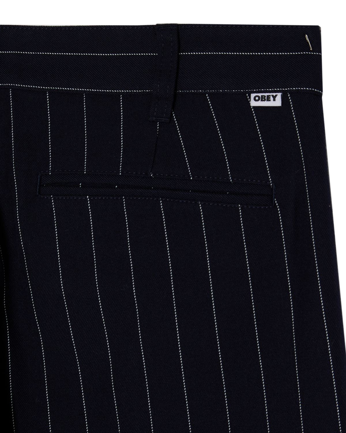 DEAN STRIPE PLEATED PANT - NAVY PINSTRIPE