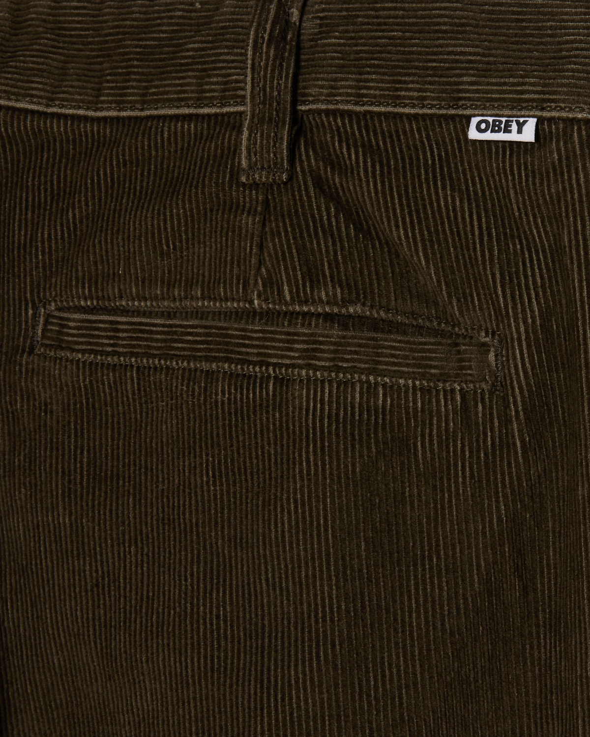 DEAN FADED WASH CORD PANT - BLACK OLIVE FADED WASH