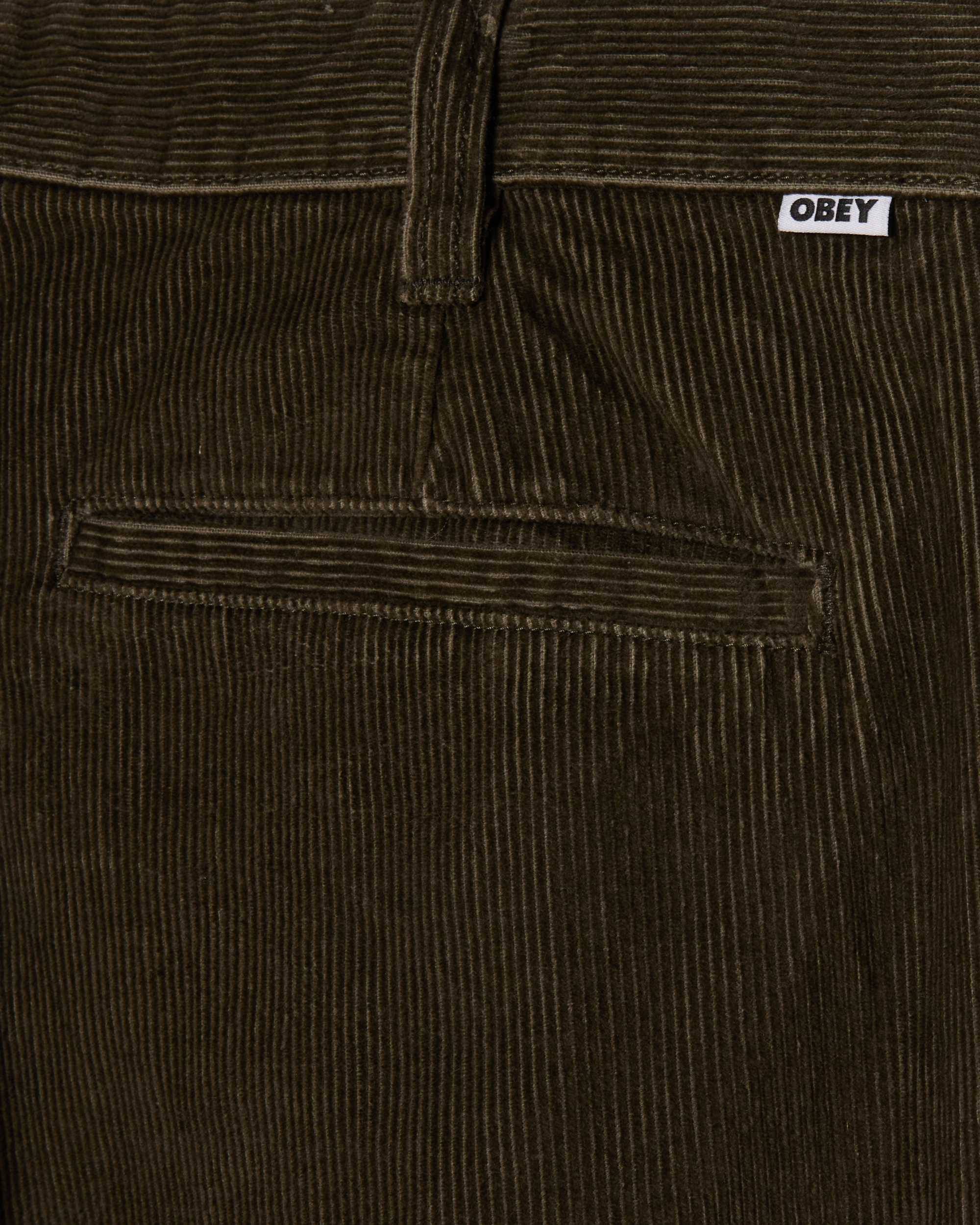 DEAN FADED WASH CORD PANT - BLACK OLIVE FADED WASH