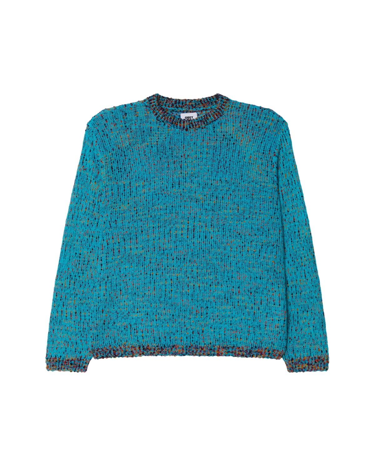OBEY MARTIN SWEATER - TEAL MULTI
