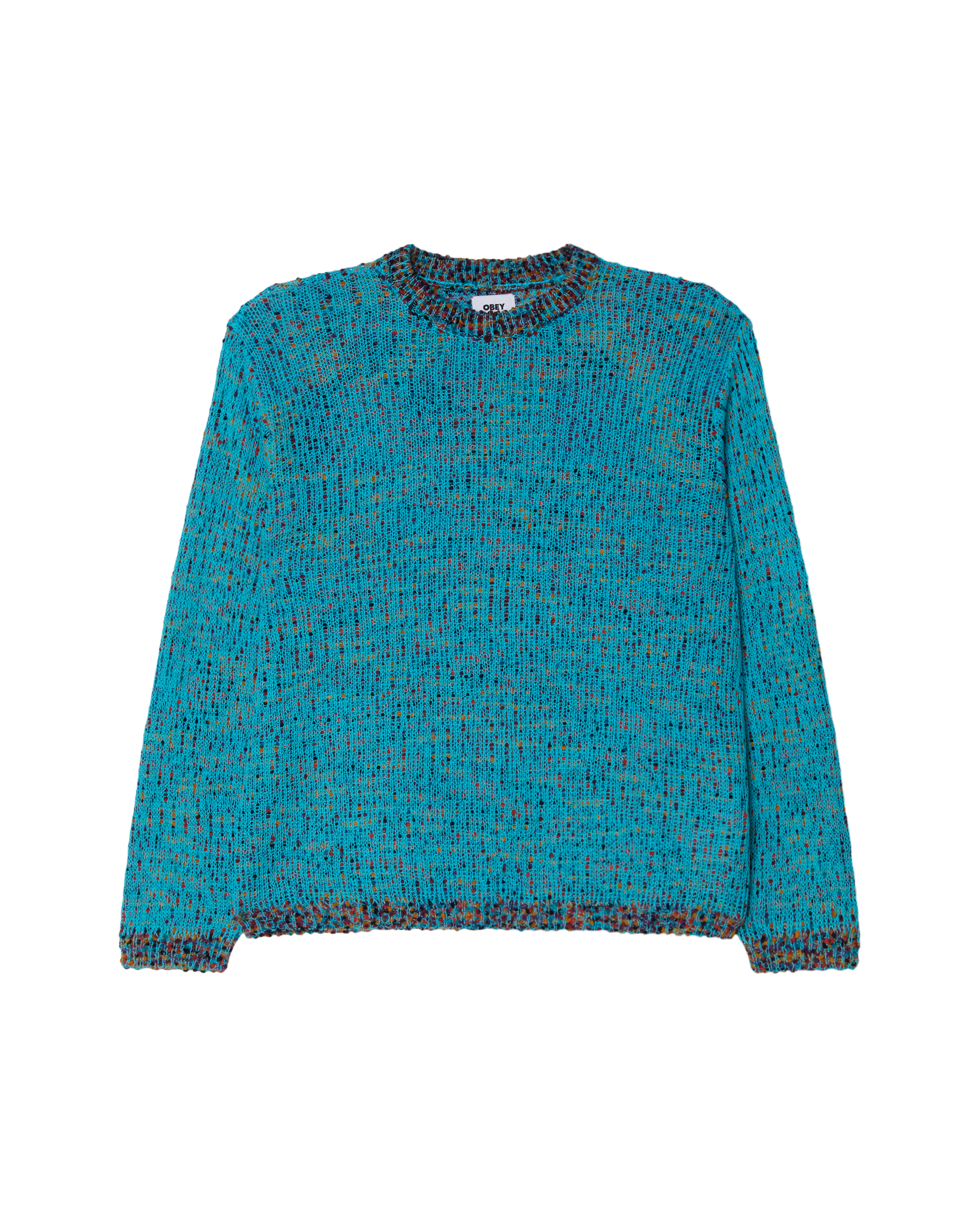 OBEY MARTIN SWEATER - TEAL MULTI
