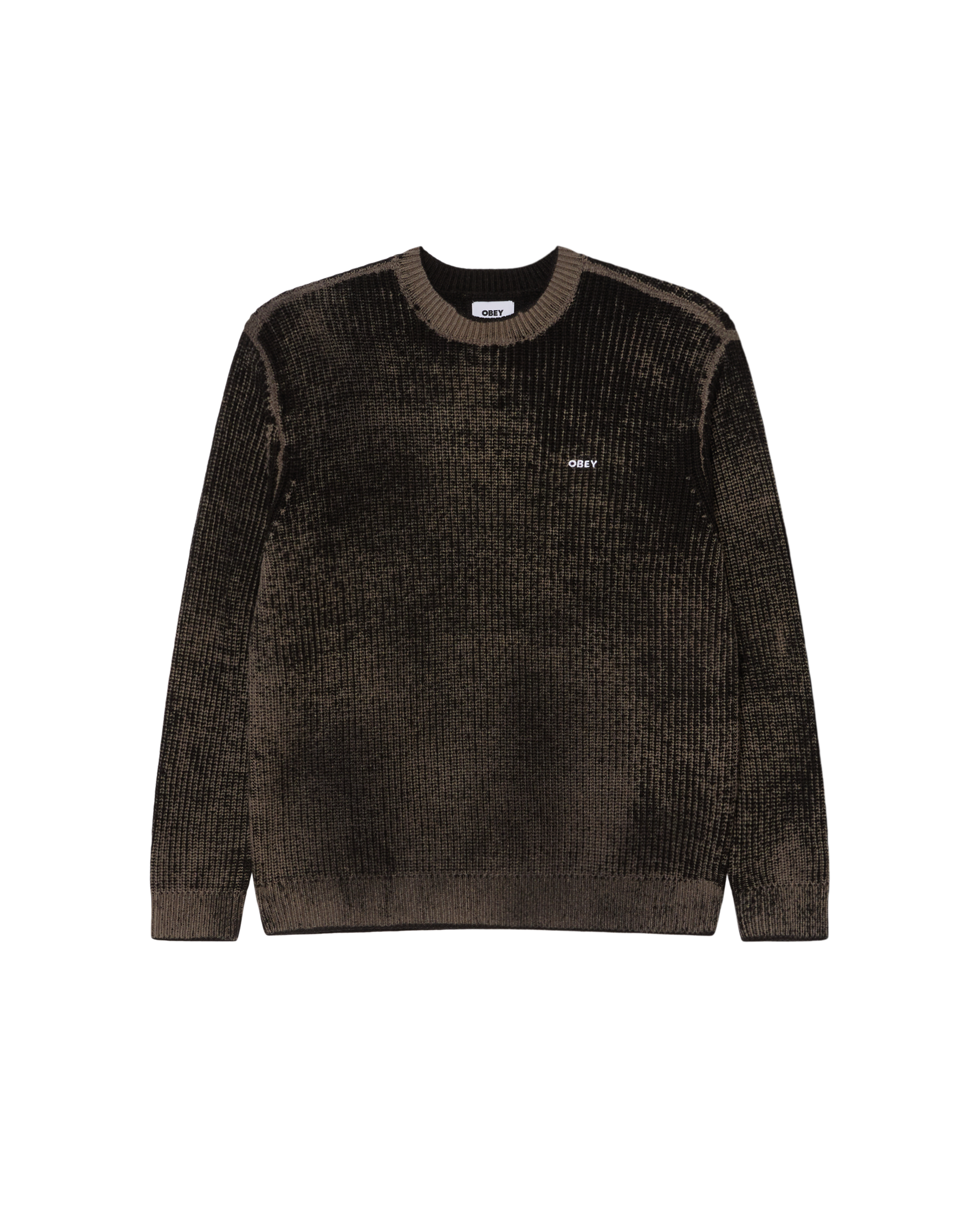 OBEY SPRAY EFFECT SWEATER - BLACK MULTI