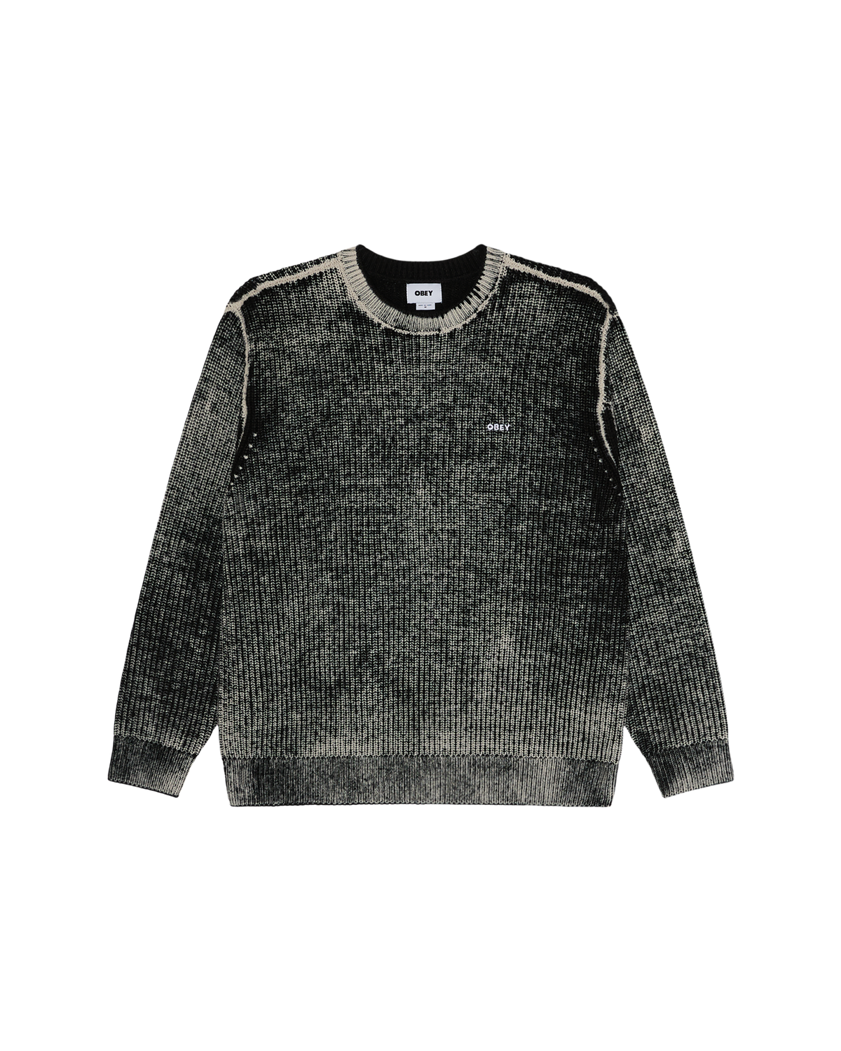 SPRAY EFFECT SWEATER - DARK BLACK MULTI