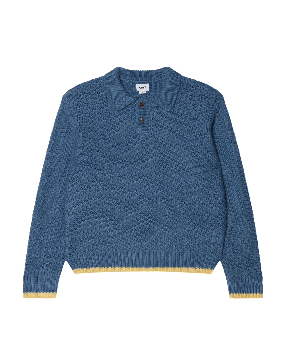OBEY LORETO POLO SWEATER - CAPTAINS BLUE MULTI