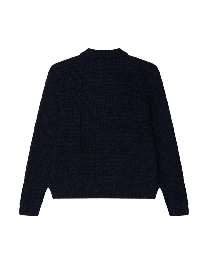 TEXTURED RUGBY POLO - DARK NAVY MULTI