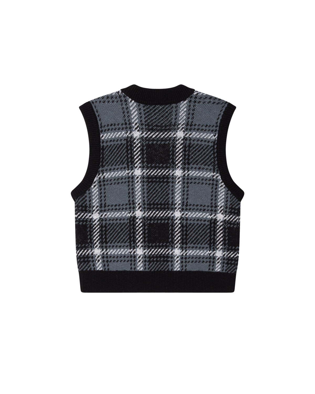 OBEY AVON PLAID VEST - COLD BLACK MULTI