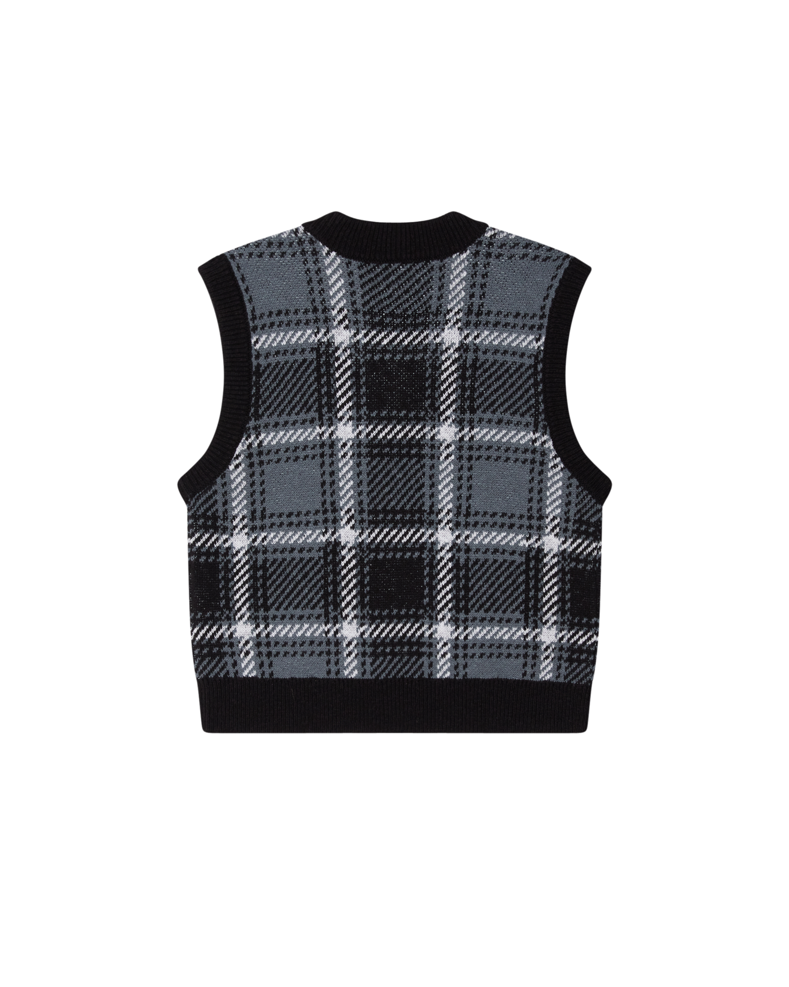 OBEY AVON PLAID VEST - COLD BLACK MULTI