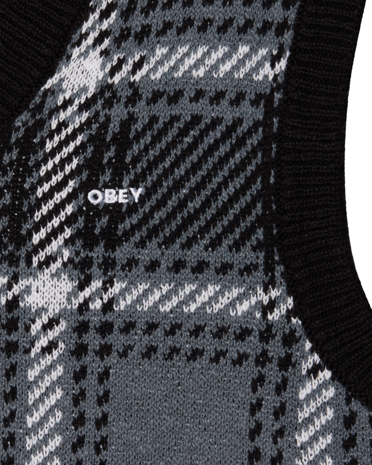 OBEY AVON PLAID VEST - COLD BLACK MULTI