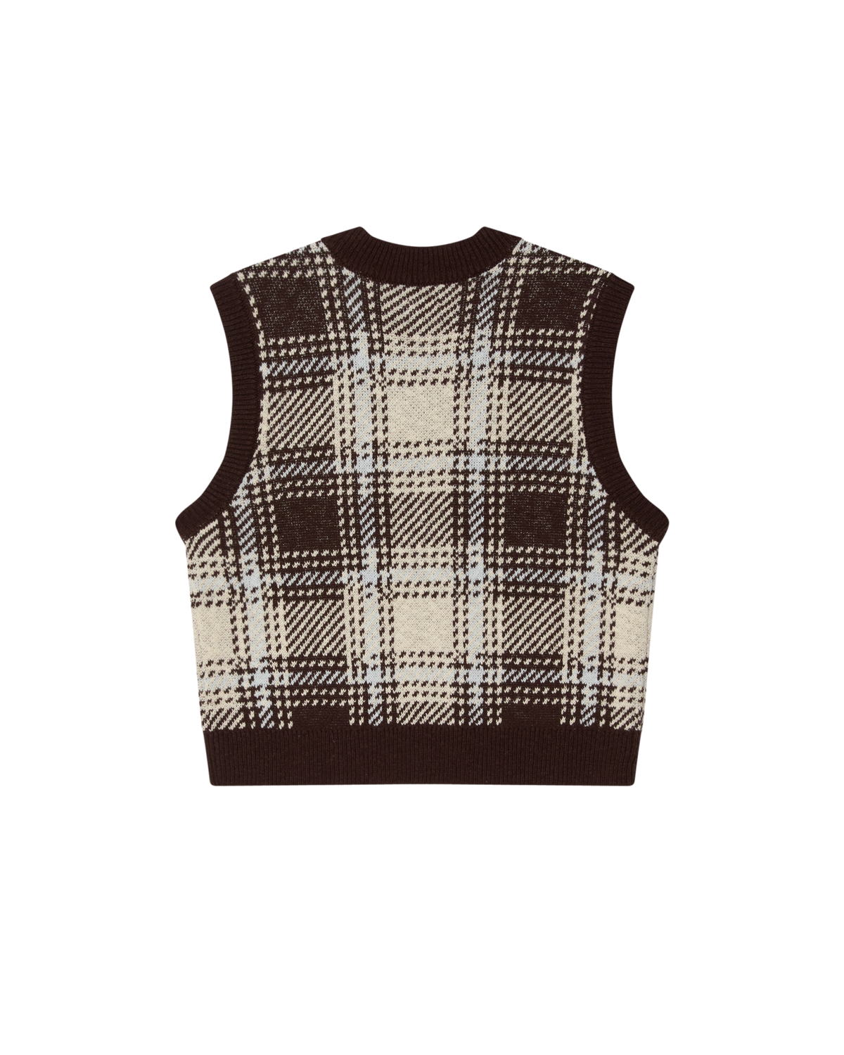 OBEY AVON PLAID VEST - VANILLA MULTI