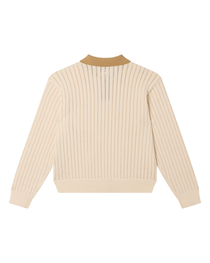 OBEY JASPER POLO SWEATER - UNBLEACHED MULTI