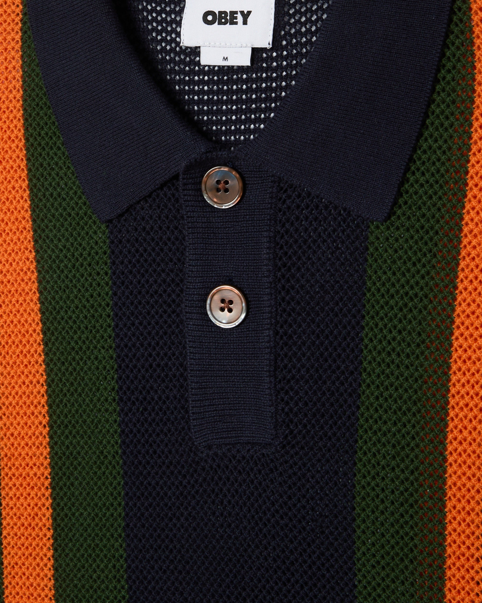 OBEY SETH POLO SWEATER - DARK NAVY MULTI