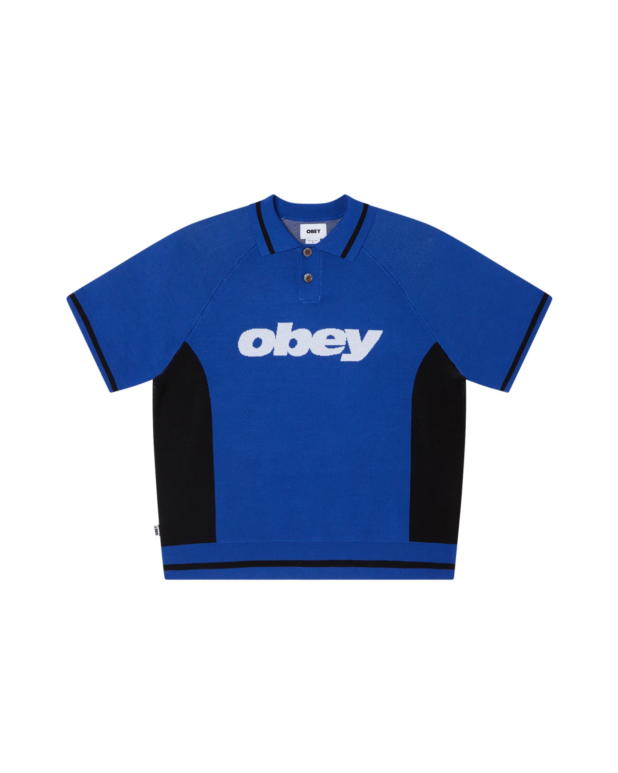 OBEY SPORT POLO SWEATER - BLUE MULTI