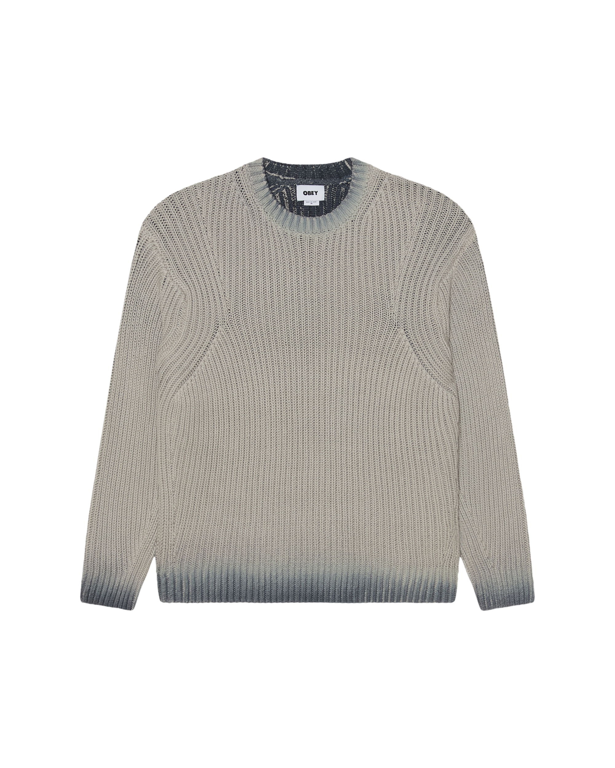 IAN FADED WASH SWEATER - GREY FADED WASH