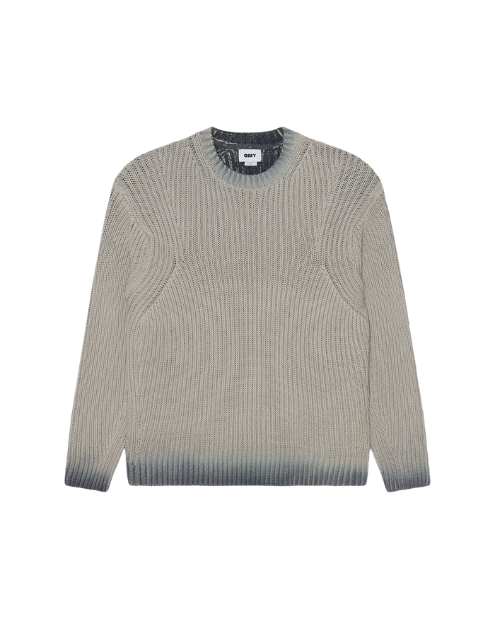 IAN FADED WASH SWEATER - GREY FADED WASH