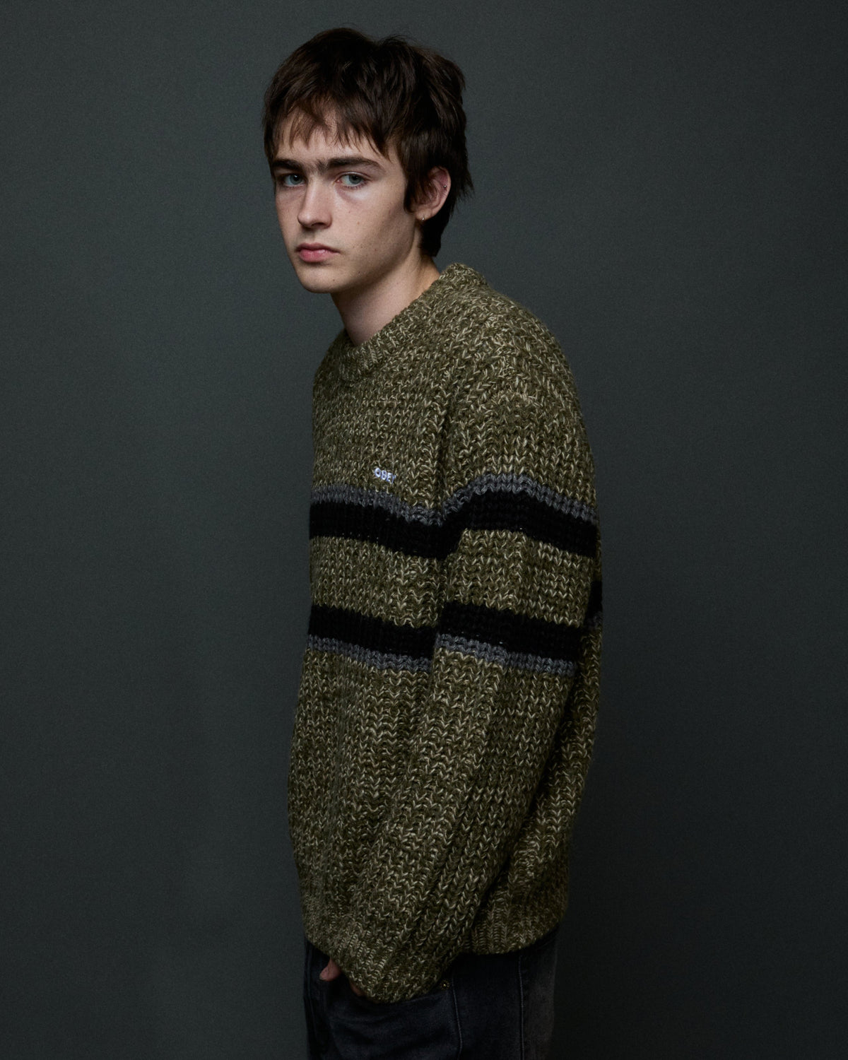 ALDEN SWEATER - GREEN MULTI