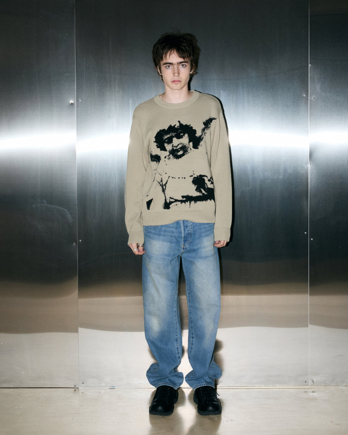 OBEY CHERUB SWEATER - ABBEY STONE