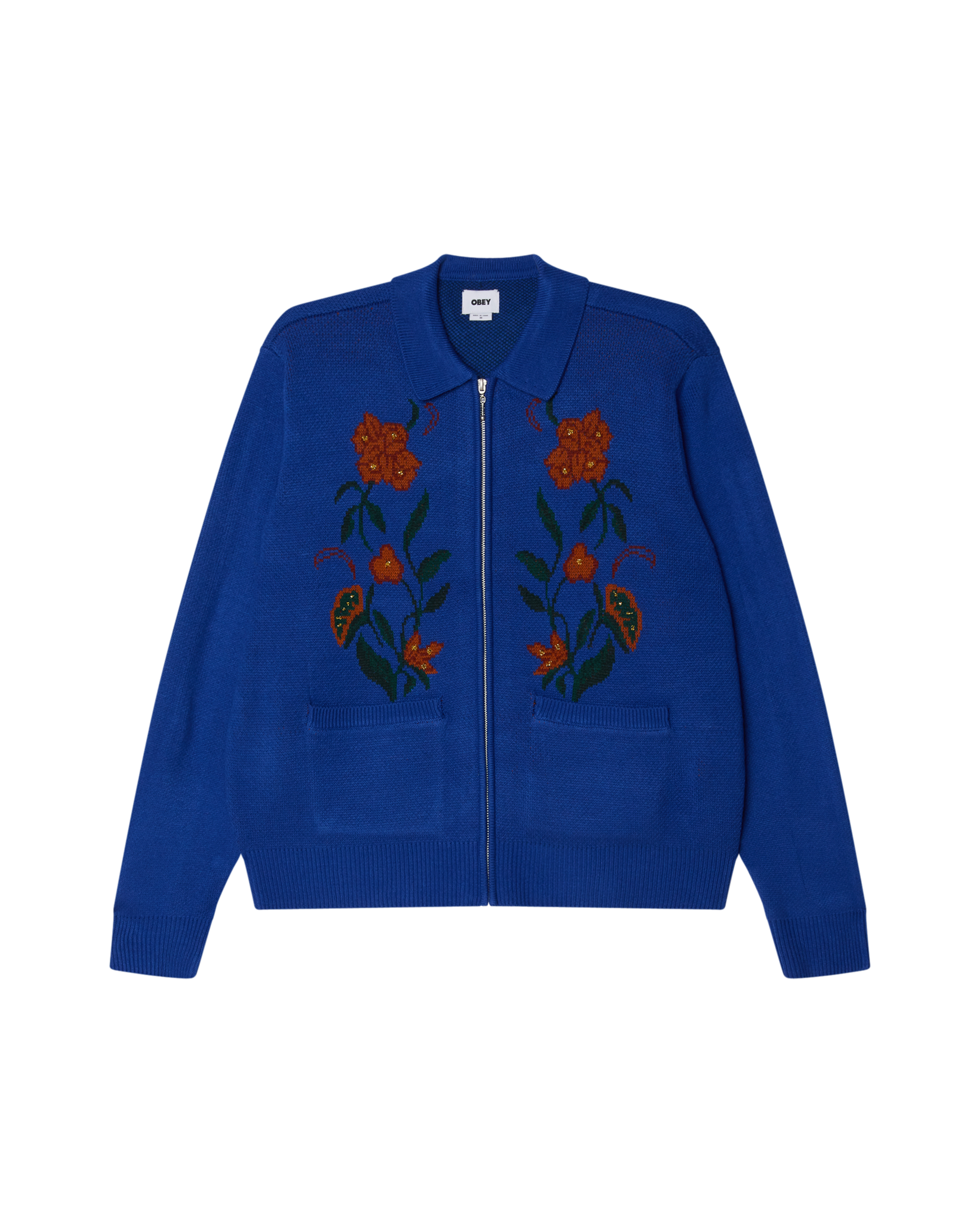 OBEY FLORAL ZIP CARDIGAN - SURF BLUE – OBEY CLOTHING JP