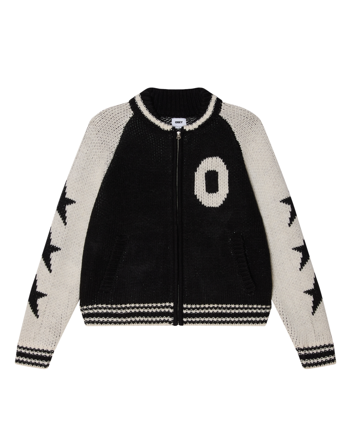 OBEY INT. COWICHAN SWEATER - BLACK