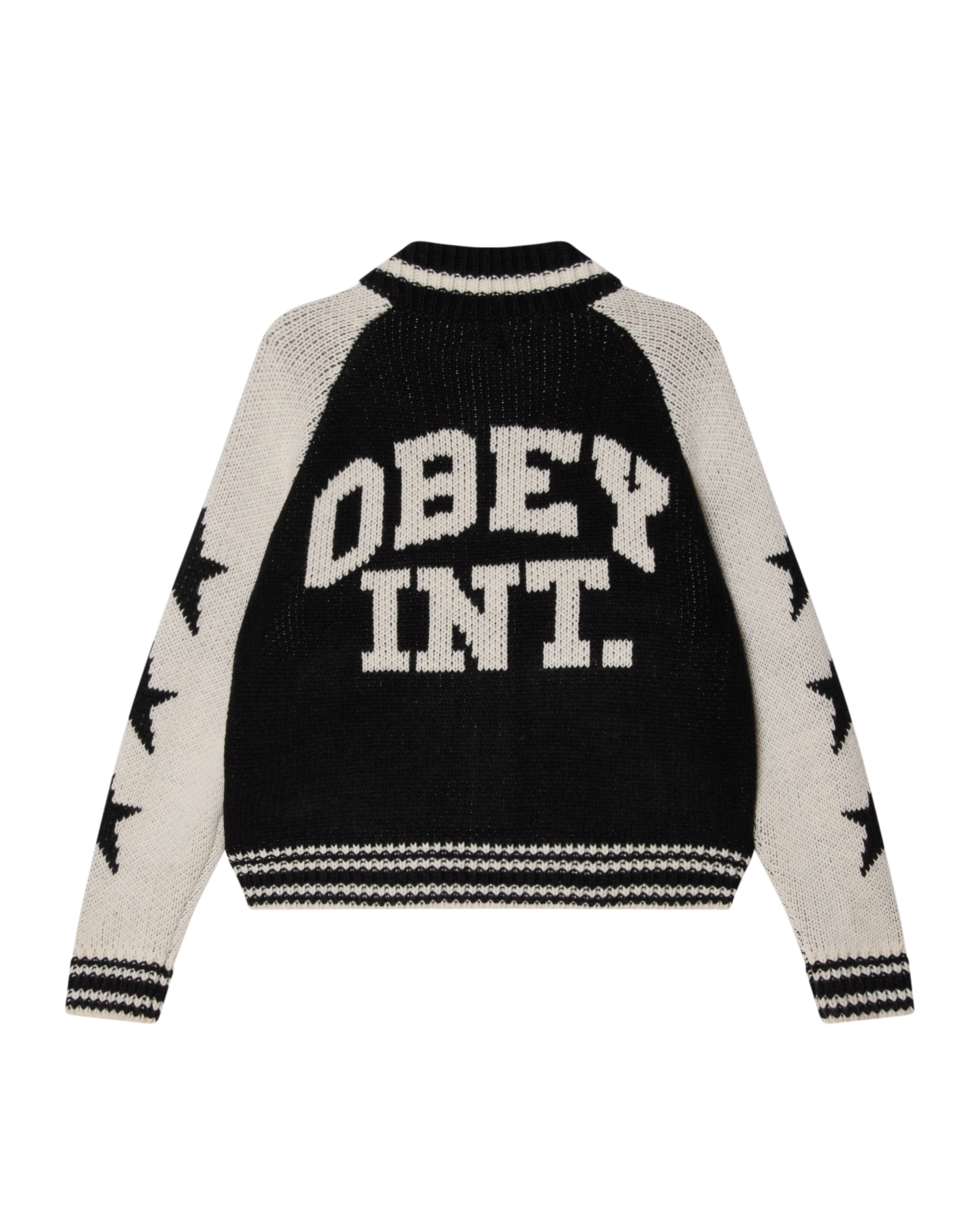OBEY INT. COWICHAN SWEATER - BLACK
