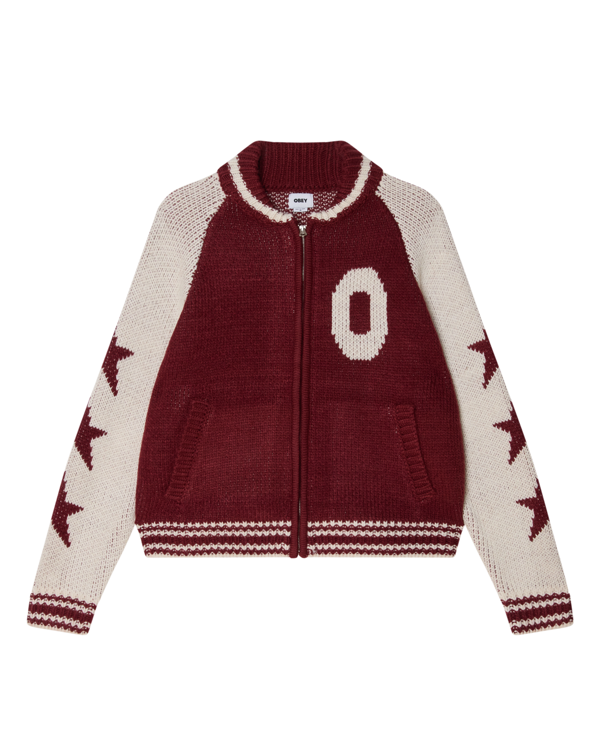 OBEY INT. COWICHAN SWEATER - TAWNY PORT