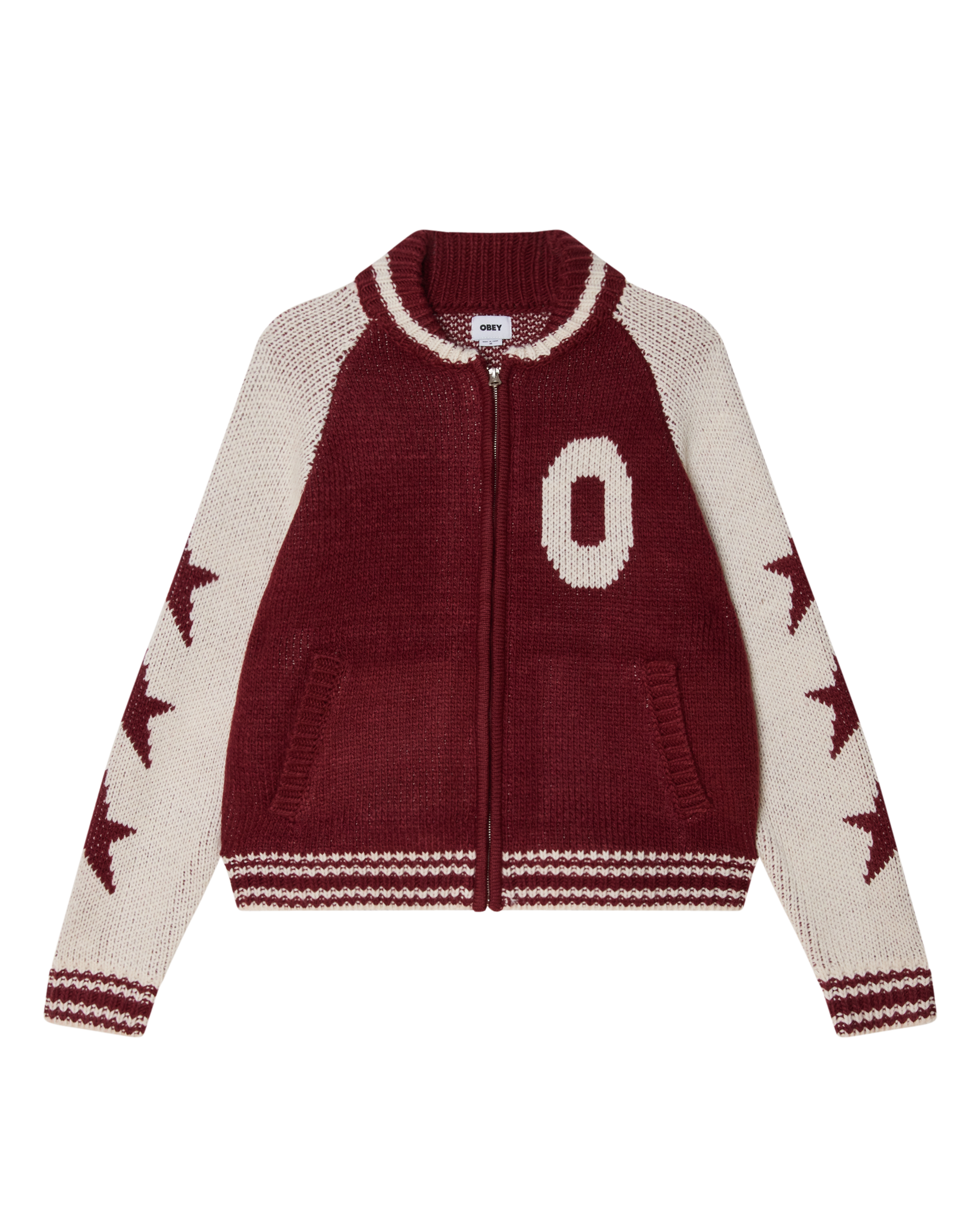 OBEY INT. COWICHAN SWEATER - TAWNY PORT