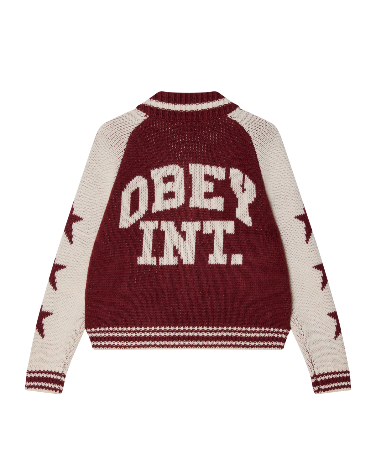 OBEY INT. COWICHAN SWEATER - TAWNY PORT