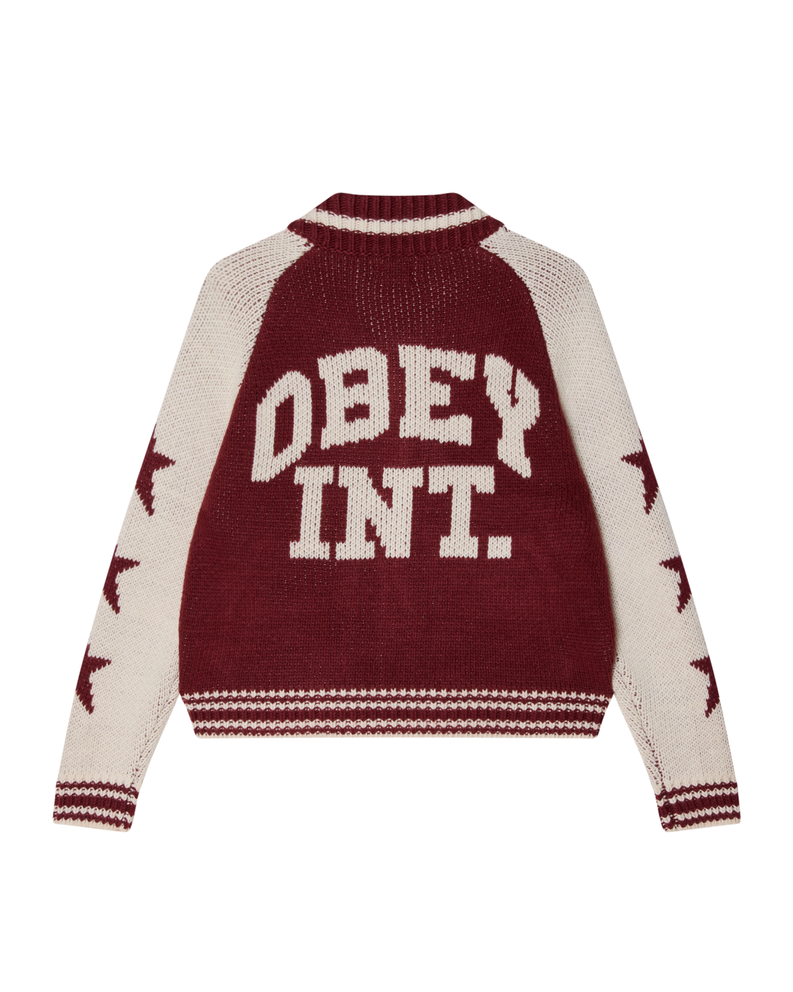 OBEY INT. COWICHAN SWEATER - TAWNY PORT