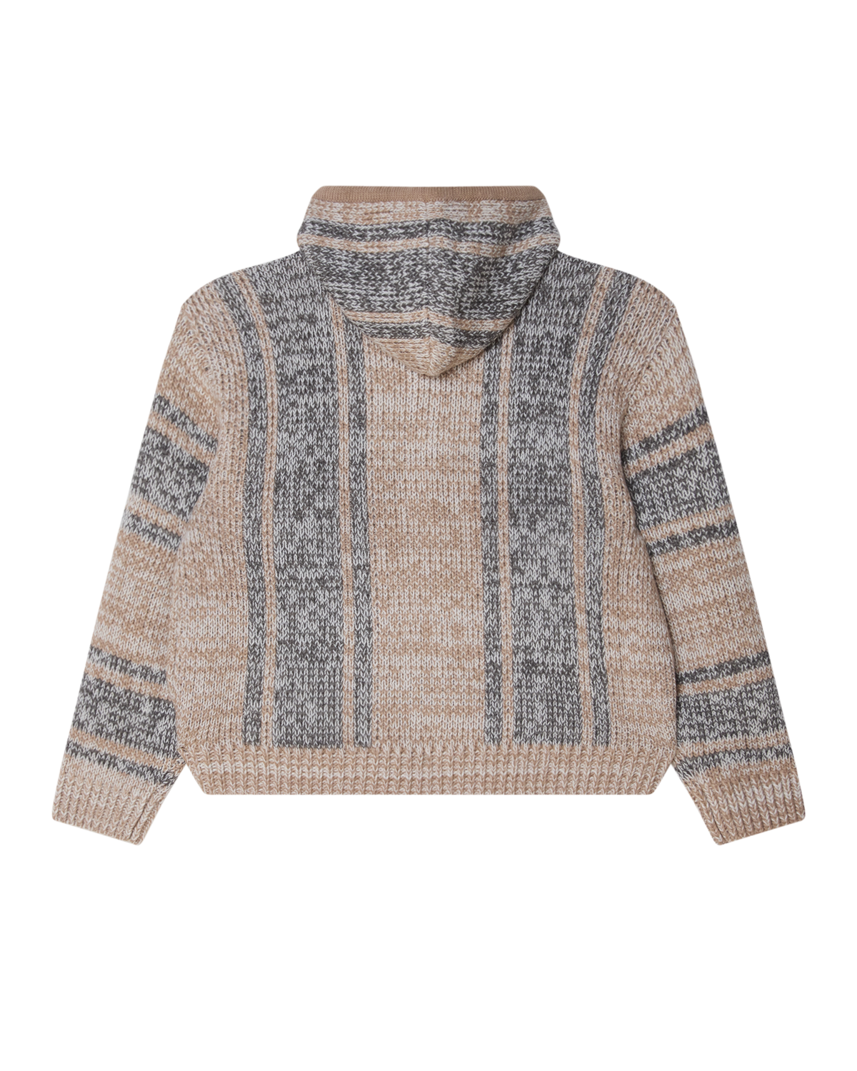 OBEY ZIP UP BAJA SWEATER - NATURAL MULTI