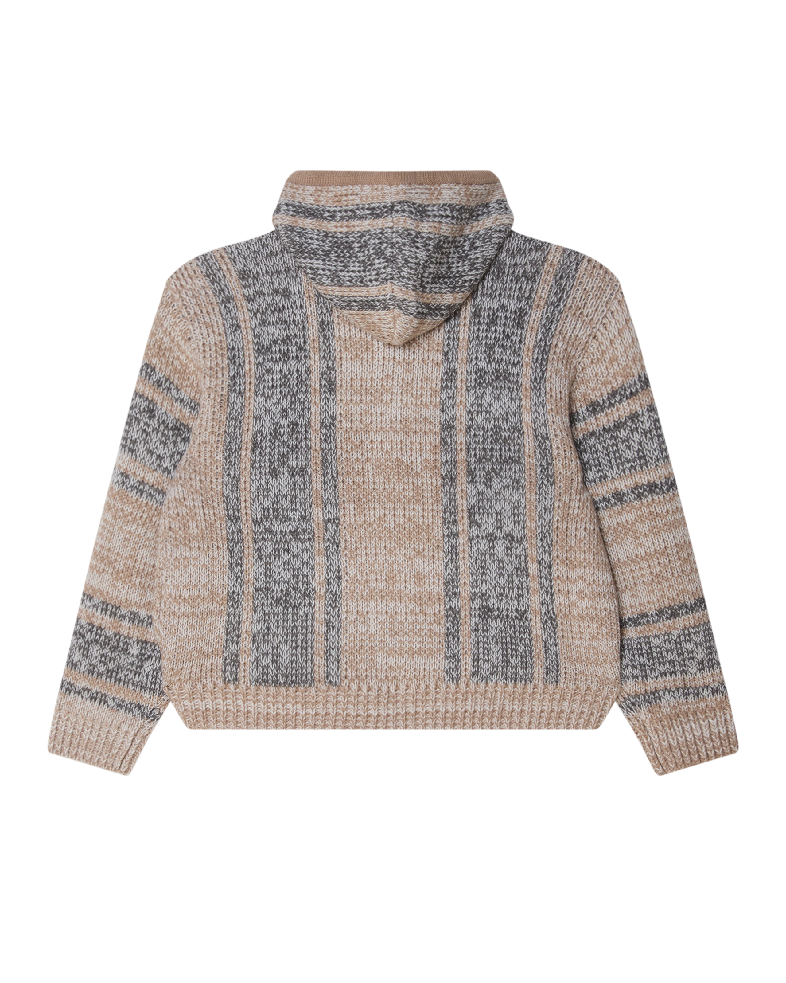 OBEY ZIP UP BAJA SWEATER - NATURAL MULTI