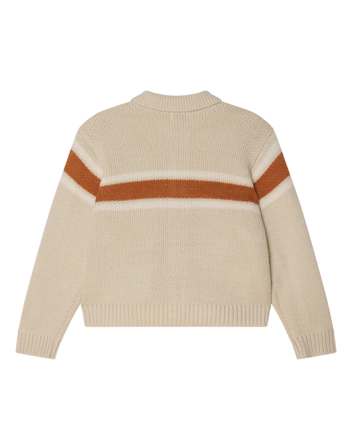 BERNARD ZIP UP SWEATER - BIRCH MULTI