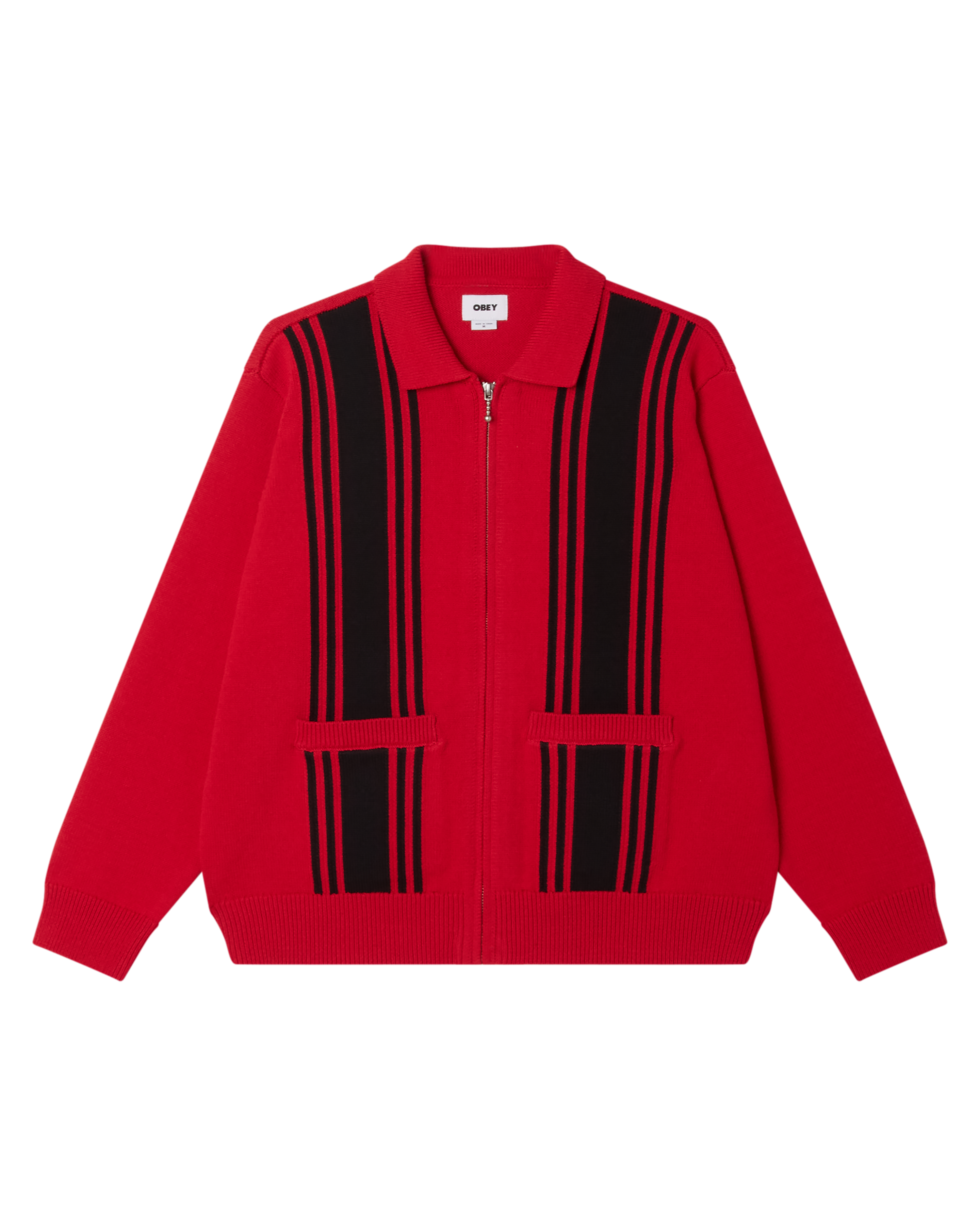 OBEY MATT ZIP UP SWEATER - RED MULTI – OBEY CLOTHING JP