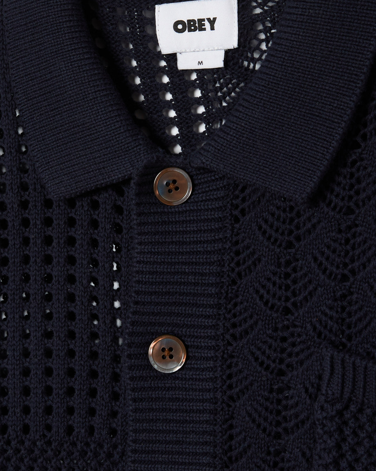 OBEY PRESTON SWEATER SHIRT - NAVY