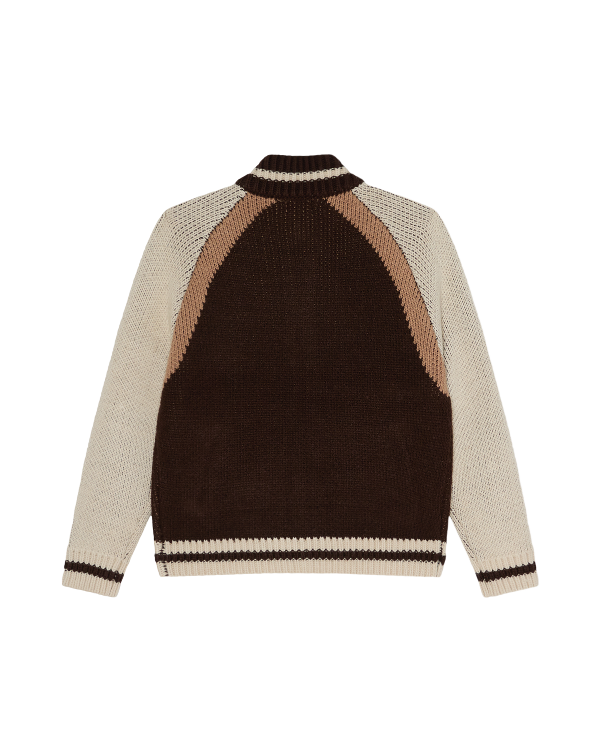 AVEN ZIP UP SWEATER - BROWN MULTI