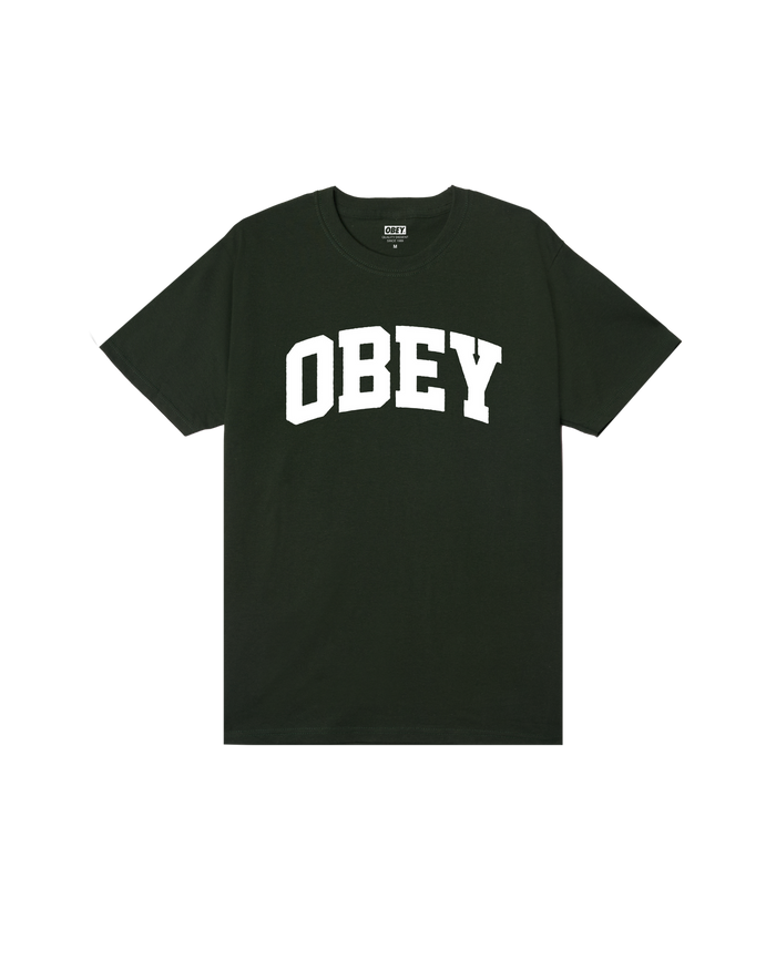 OBEY COLLEGIATE STANDARD T-SHIRT - FOREST GREEN