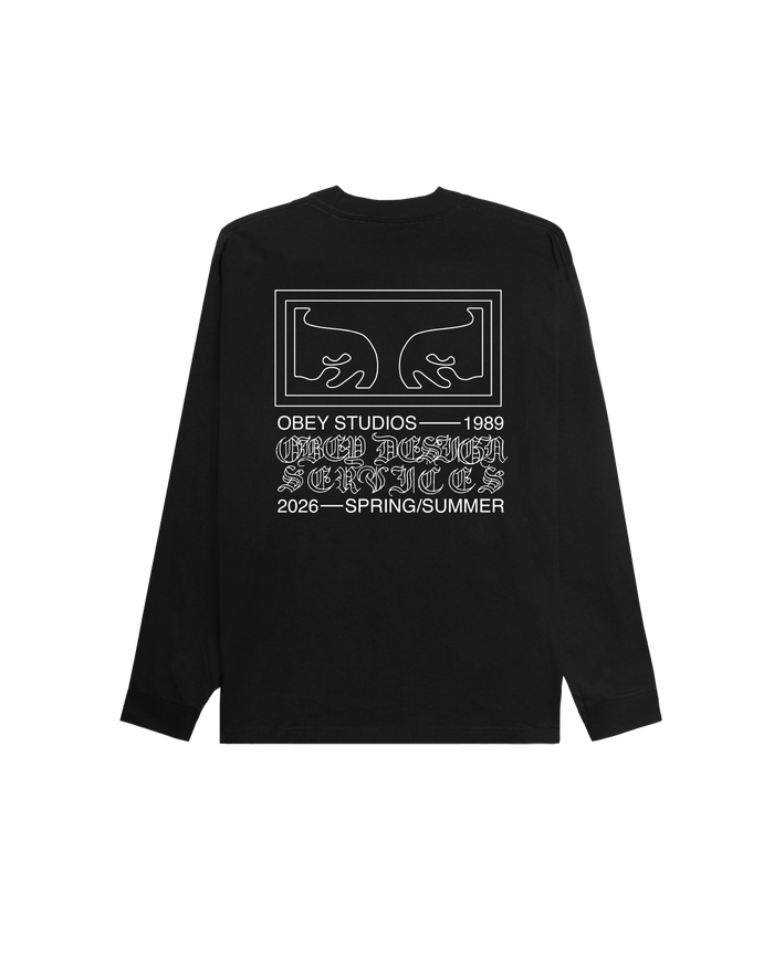OBEY DESIGN SERVICES T-SHIRT - BLACK
