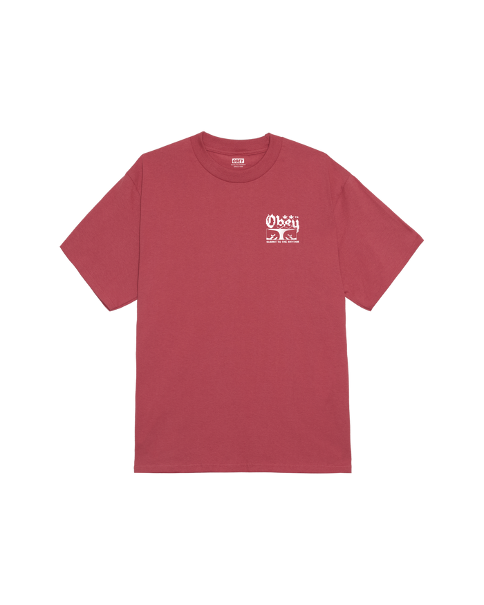 SUBMIT TO THE RHYTHM CLASSIC T-SHIRT - PIGMENT MINERAL RED