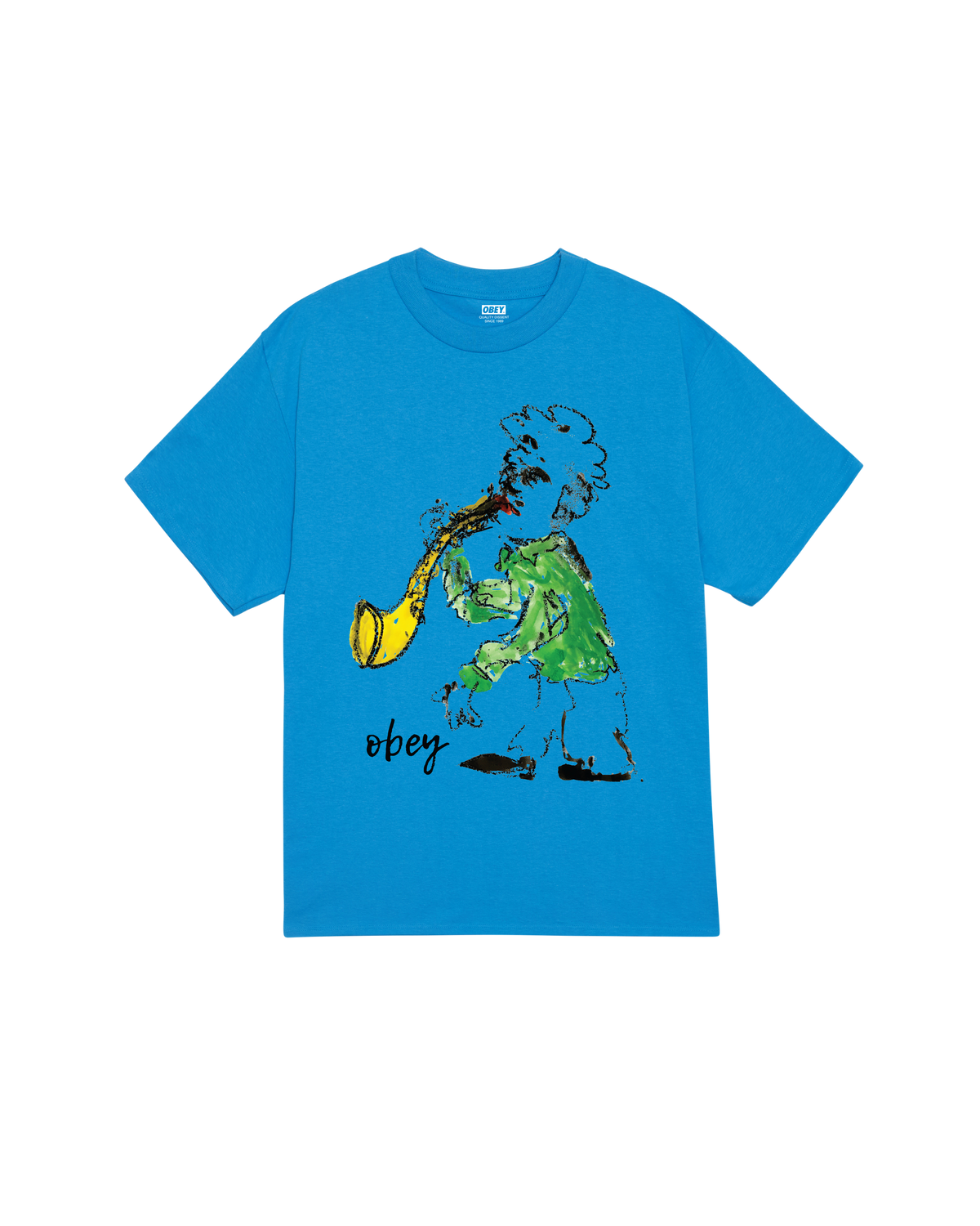 JAZZ PLAYER CLASSIC T-SHIRT - AZURE BLUE