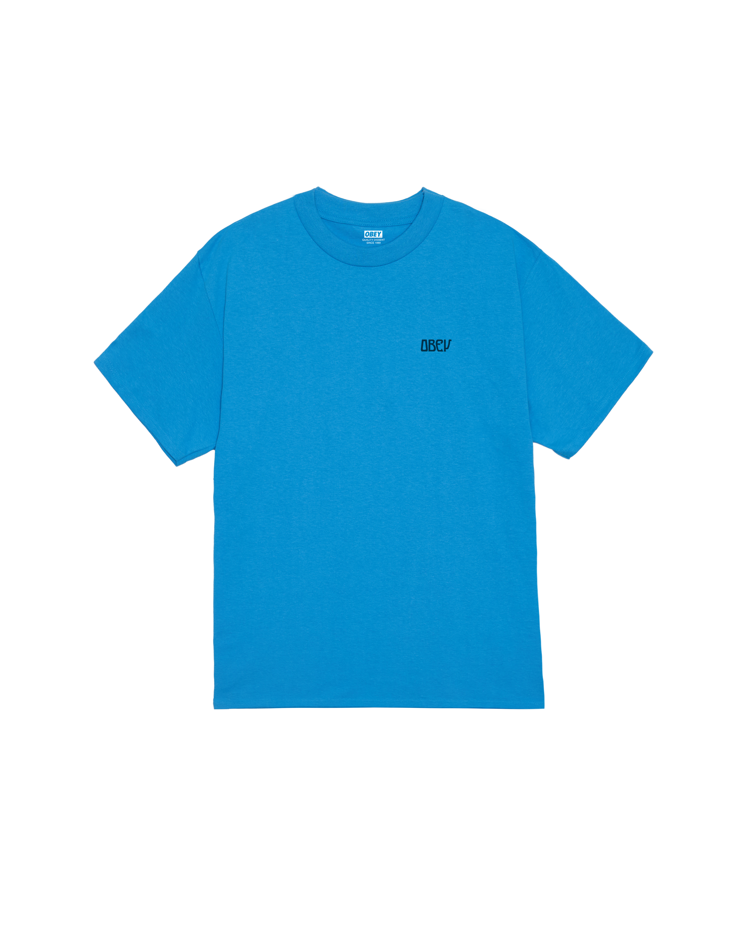 PEACE NOW BUTTERFLIES CLASSIC T-SHIRT - AZURE BLUE