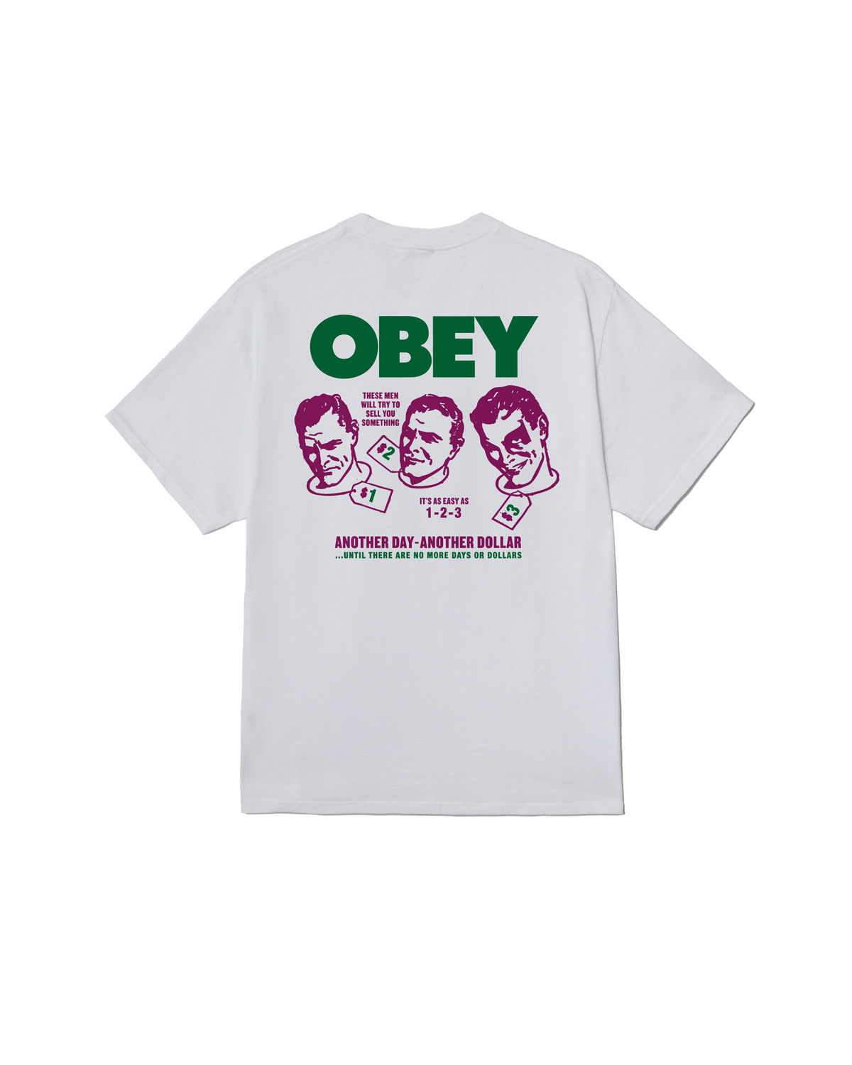 OBEY ANOTHER DOLLAR CLASSIC T-SHIRT - WHITE