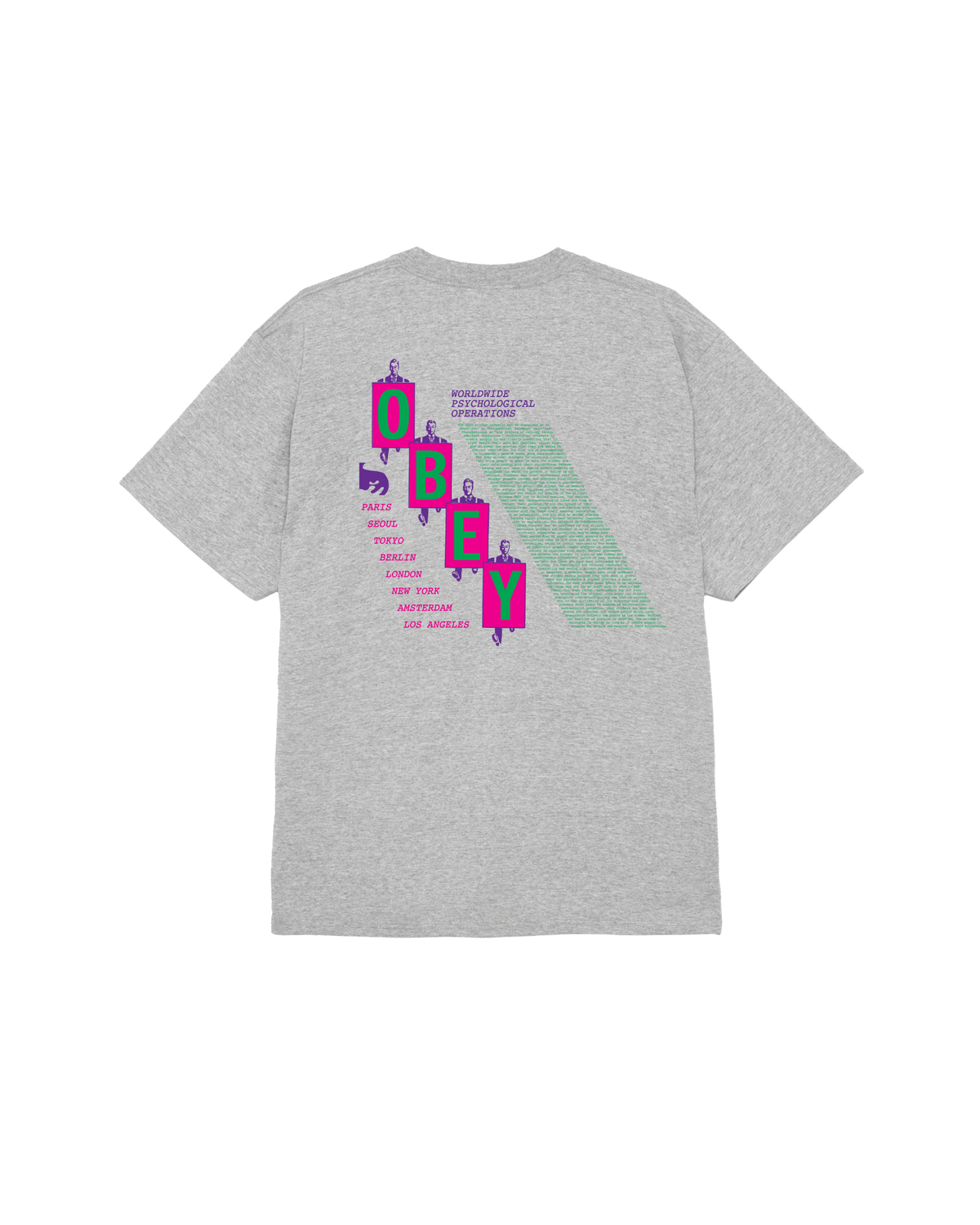 PSY-OPS MANIFESTO CLASSIC T-SHIRT - HEATHER GREY