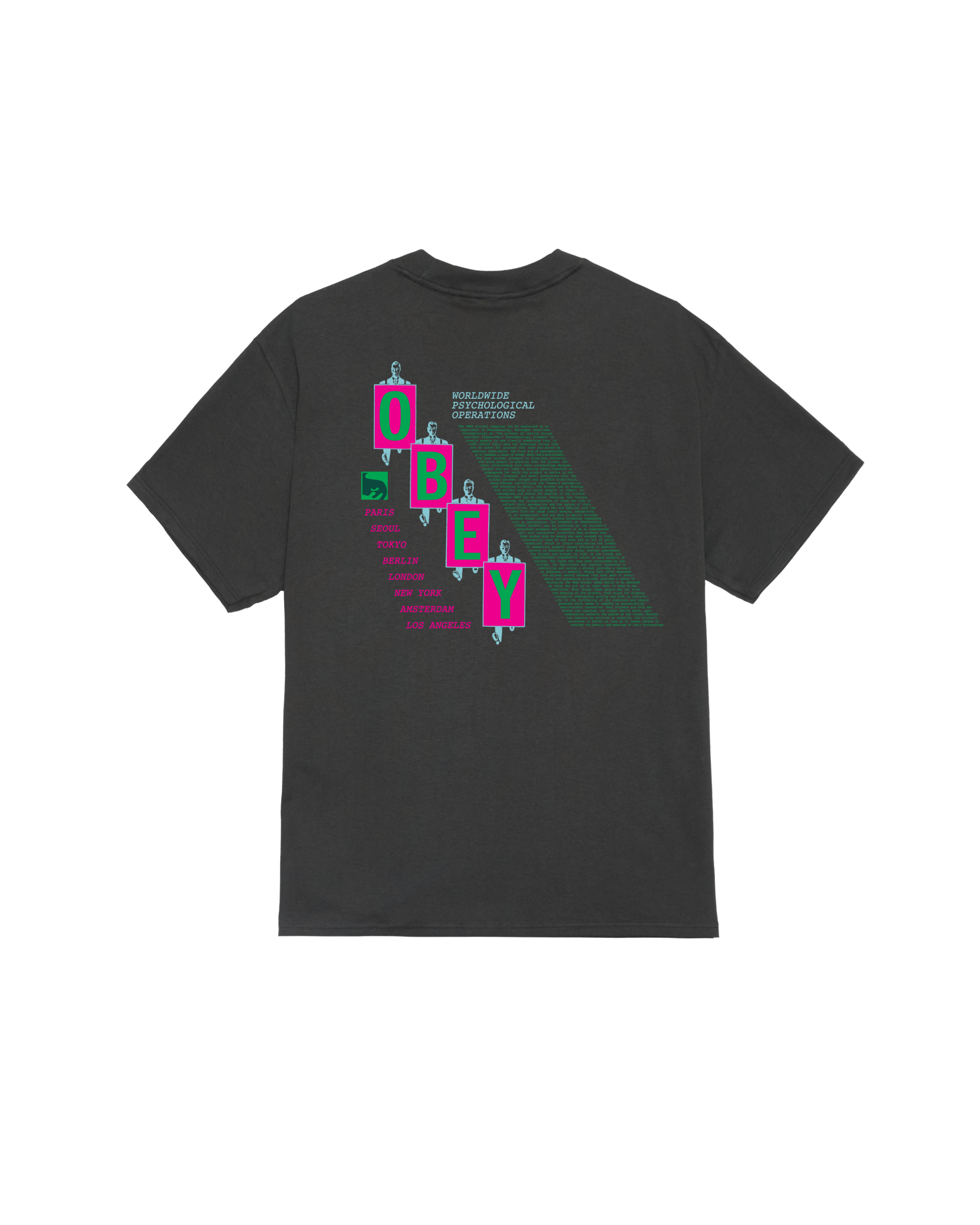 PSY-OPS MANIFESTO CLASSIC T-SHIRT - VINTAGE BLACK