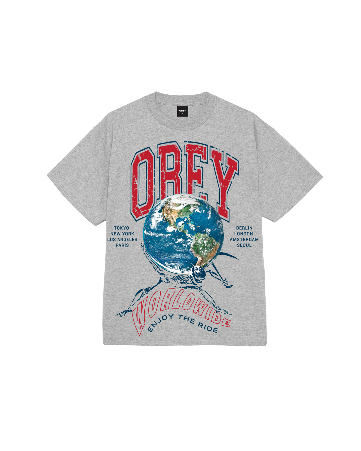 ENJOY THE RIDE CLASSIC T-SHIRT - HEATHER GREY