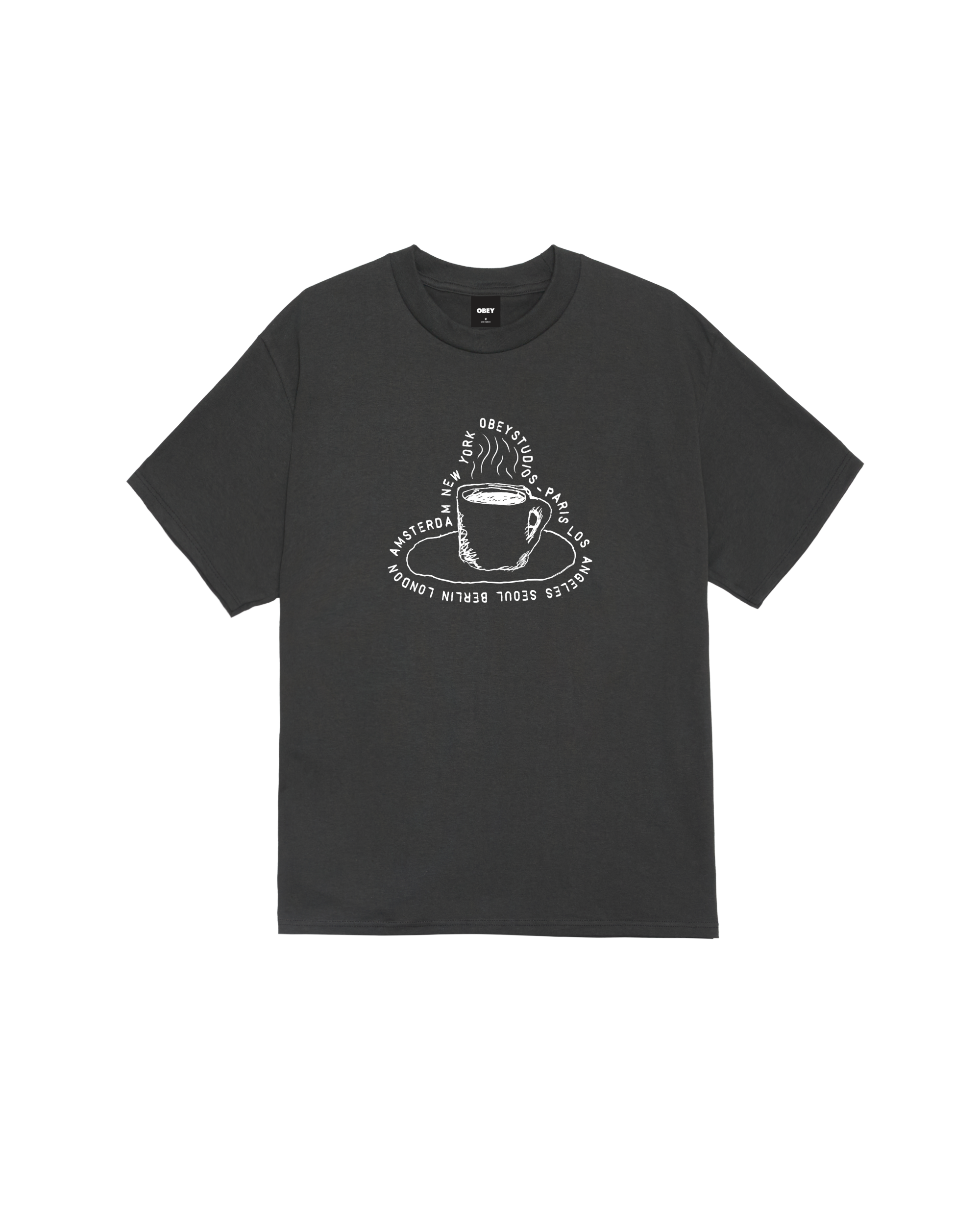 CUP & COFFEE CLASSIC T-SHIRT - VINTAGE BLACK