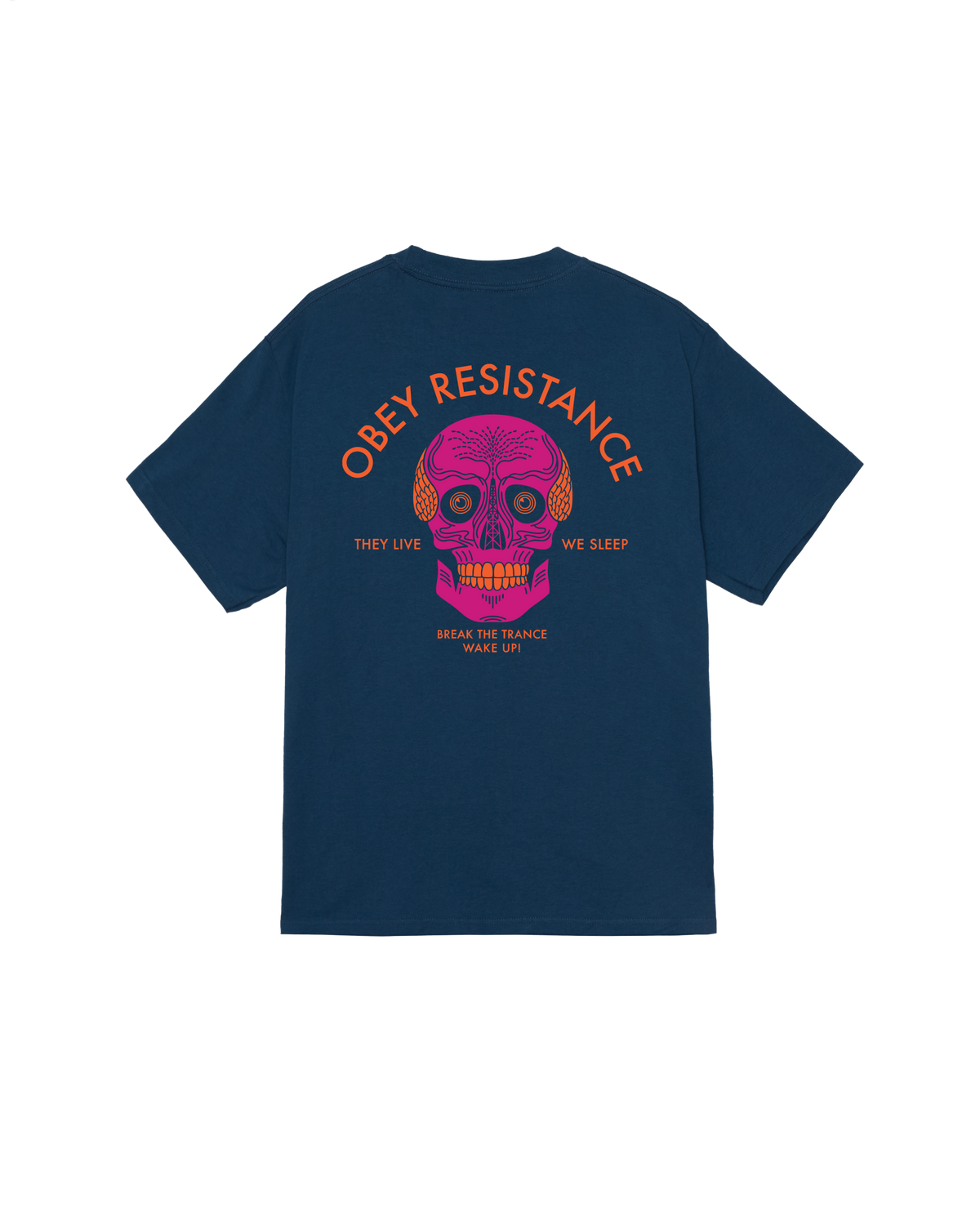 RESISTANCE SKULL CLASSIC T-SHIRT - HARBOR BLUE