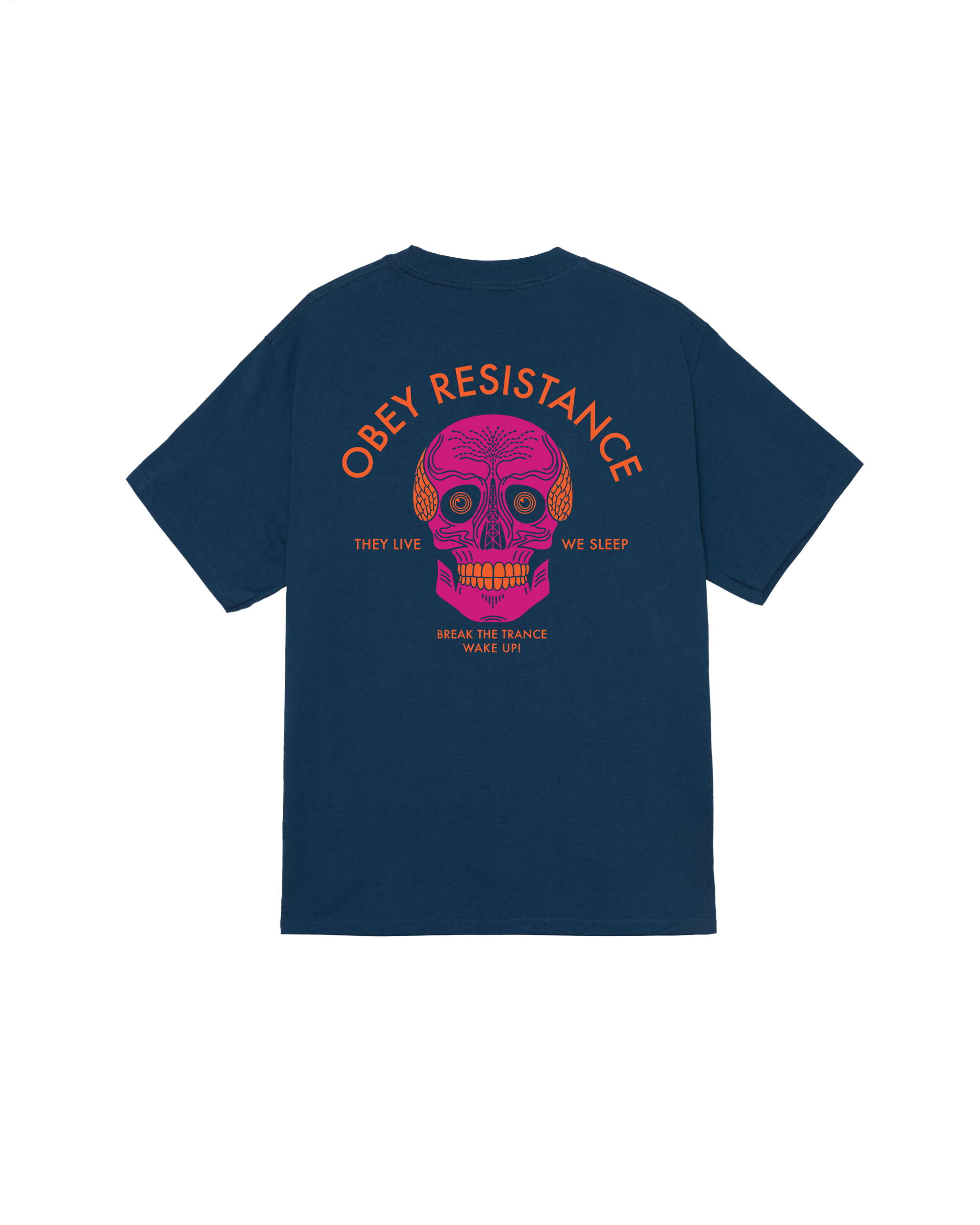 RESISTANCE SKULL CLASSIC T-SHIRT - HARBOR BLUE